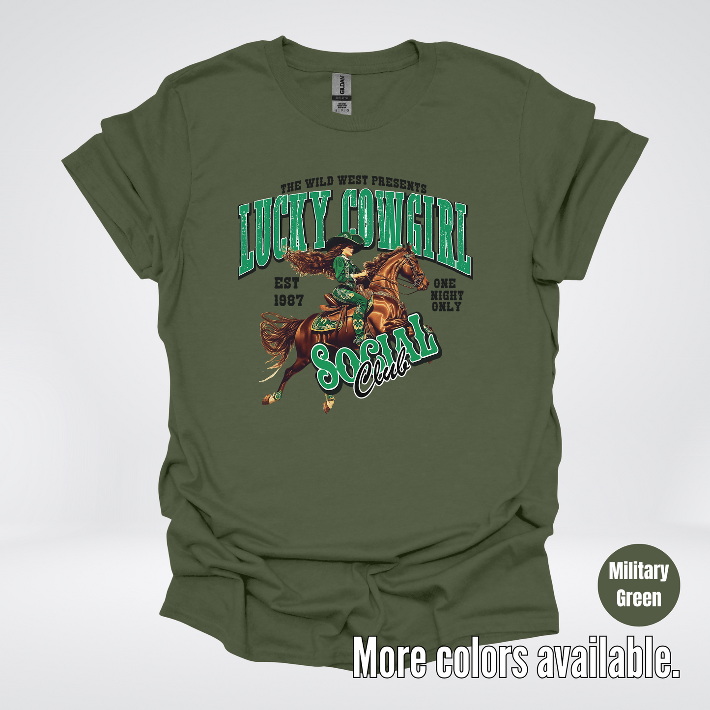 Lucky Cowgirl Social Club Saint Patrick's Day T-Shirt