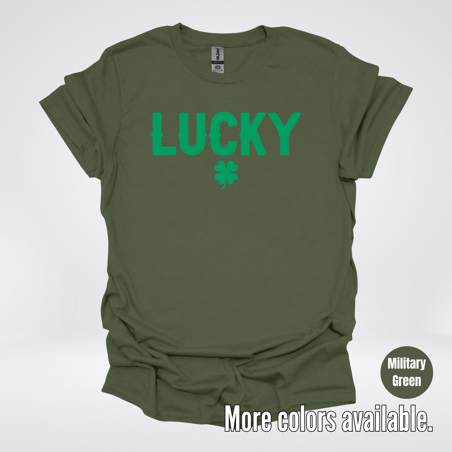 Lucky & Four Leaf Clover - Green Design - Saint Patrick's Day T-Shirt