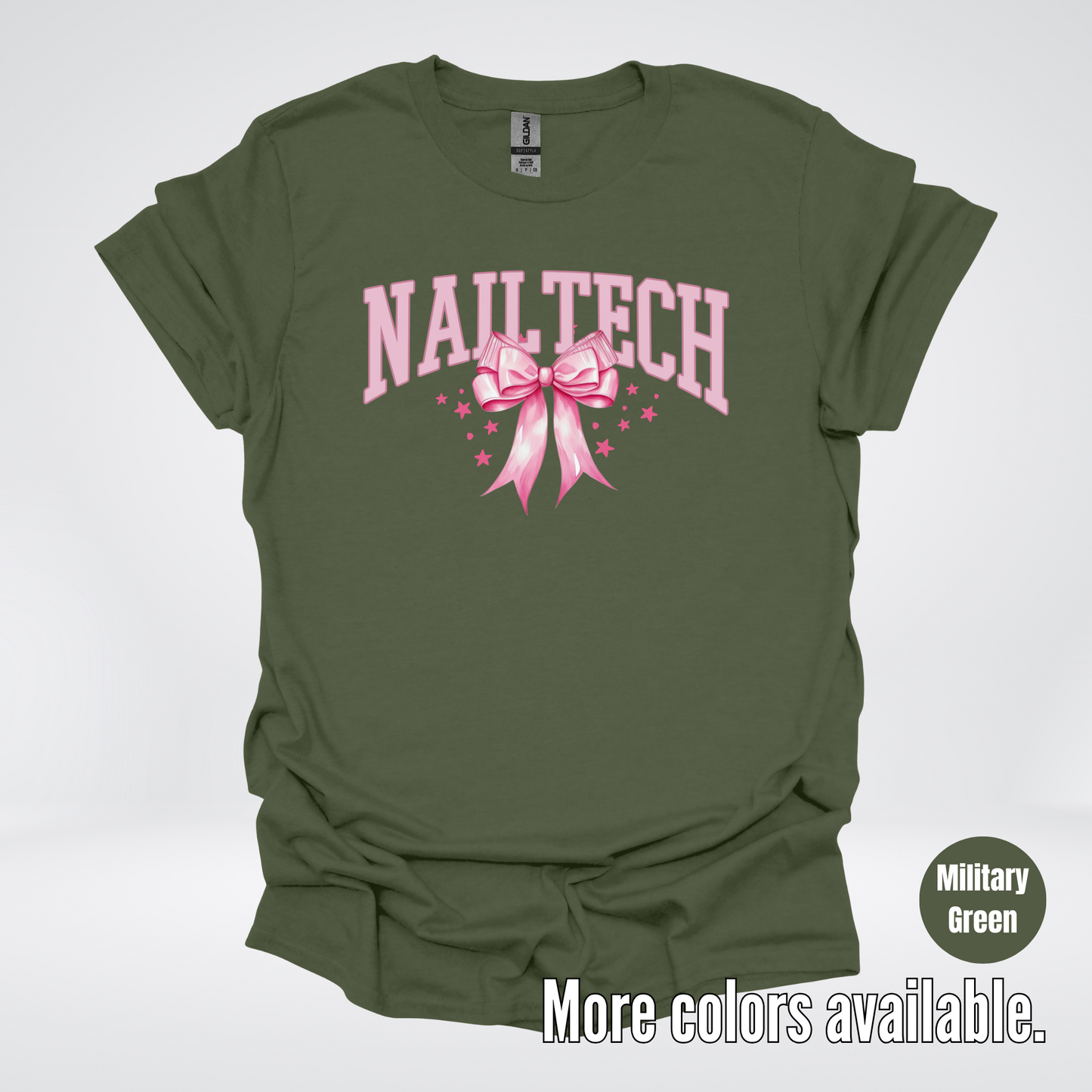 Nail Tech Varsity Pink Coquette T-Shirt