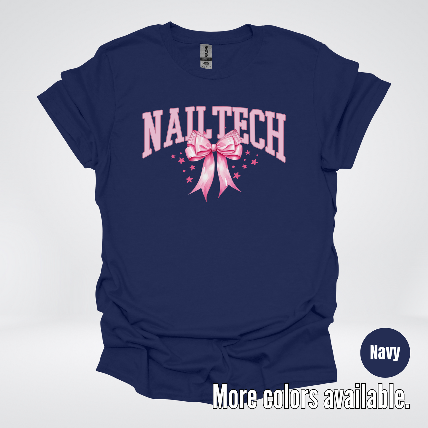 Nail Tech Varsity Pink Coquette T-Shirt
