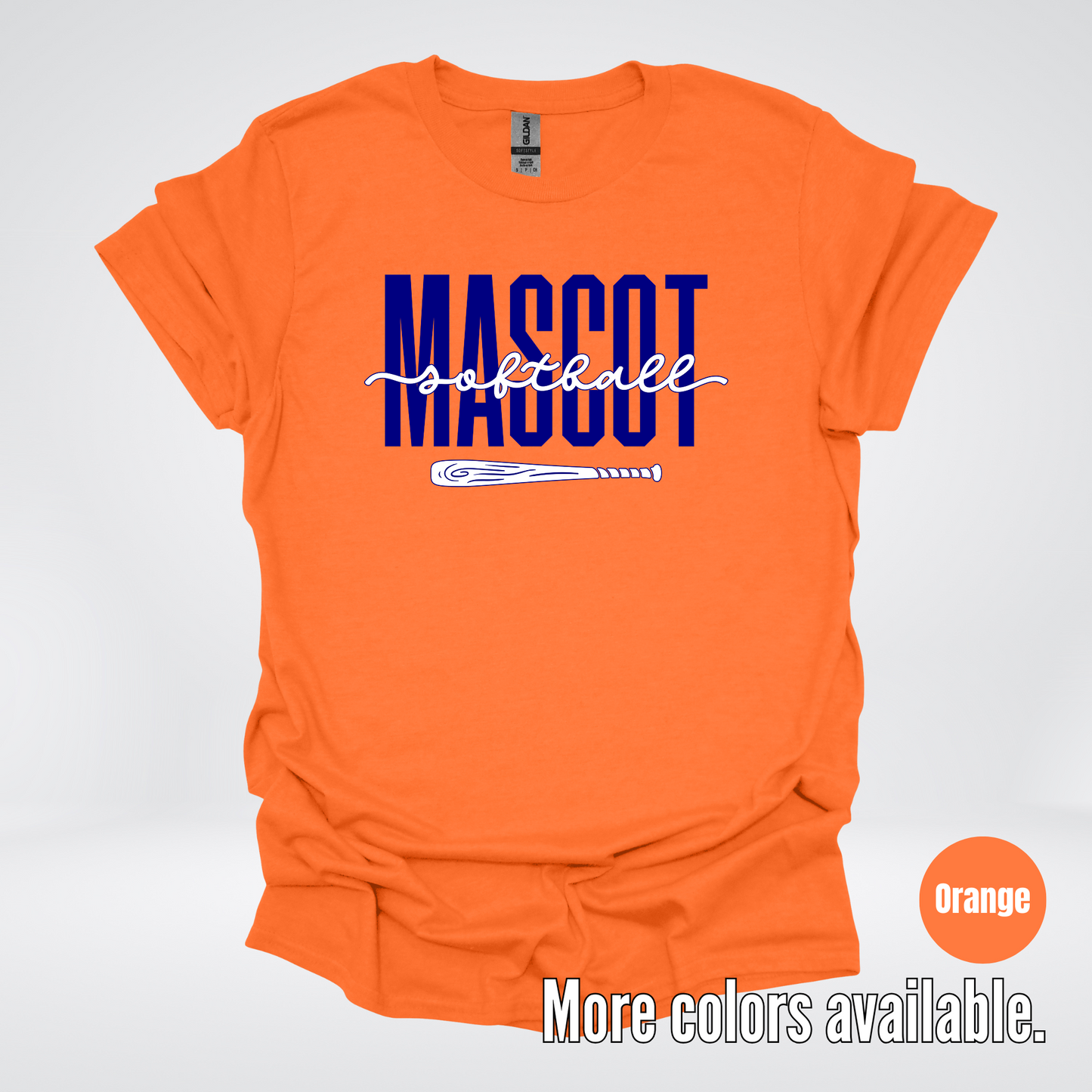 Custom Mascot – Navy - Softball Design 27 T-Shirt