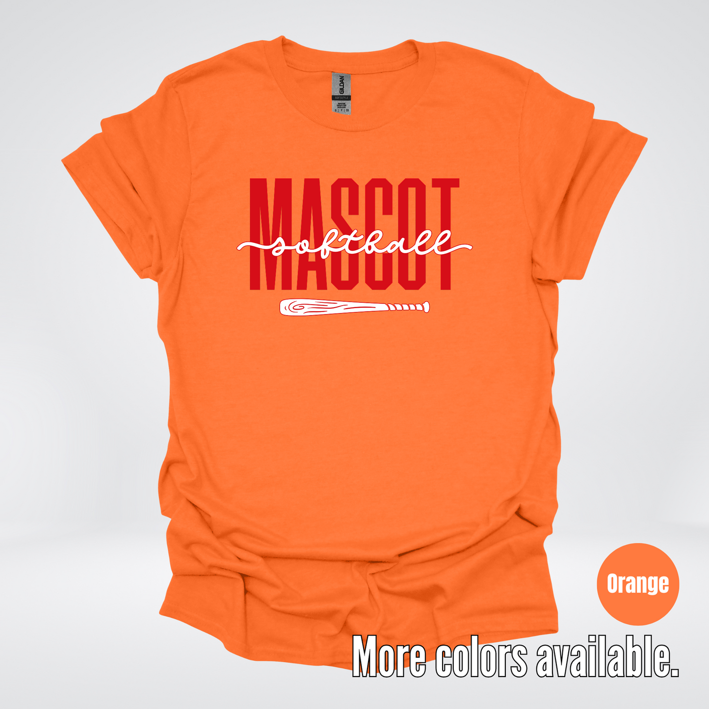 Custom Mascot – Red - Softball Design 28 T-Shirt