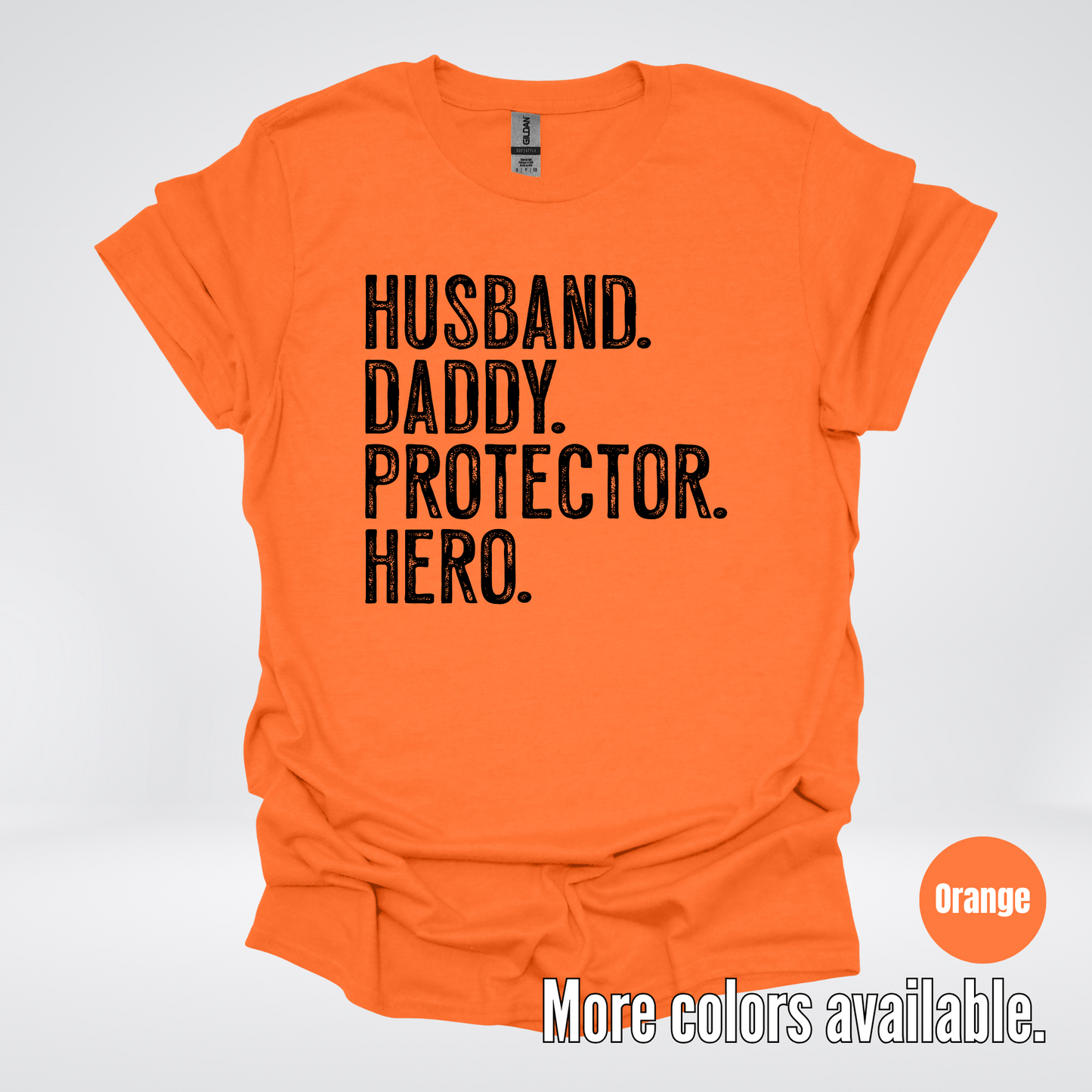 Husband Daddy Protector Hero - Black Design – Father’s Day T-Shirt