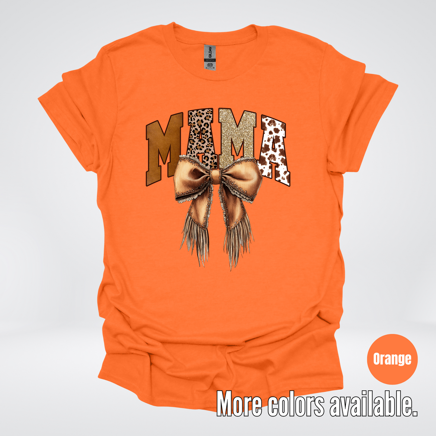 MAMA Western Coquette Leather Bow And Tassels T-Shirt