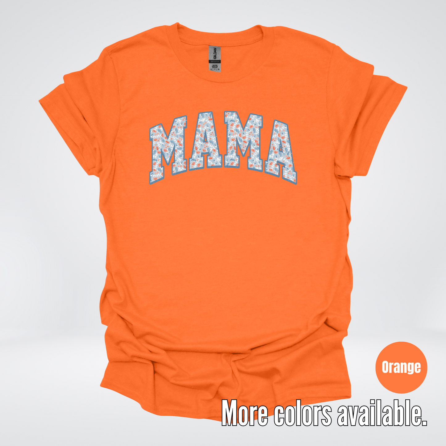 Mama Light Blue Floral T-Shirt