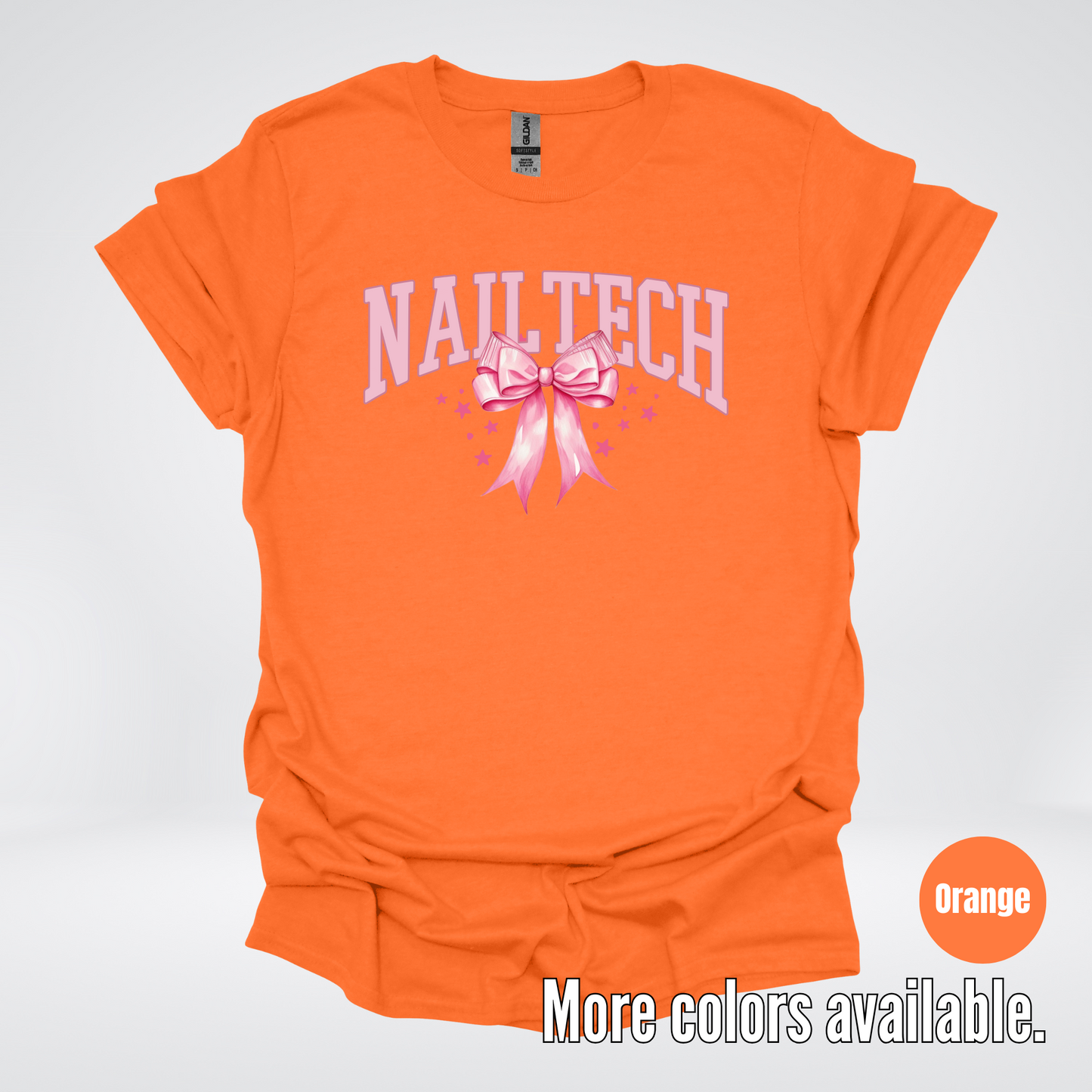 Nail Tech Varsity Pink Coquette T-Shirt