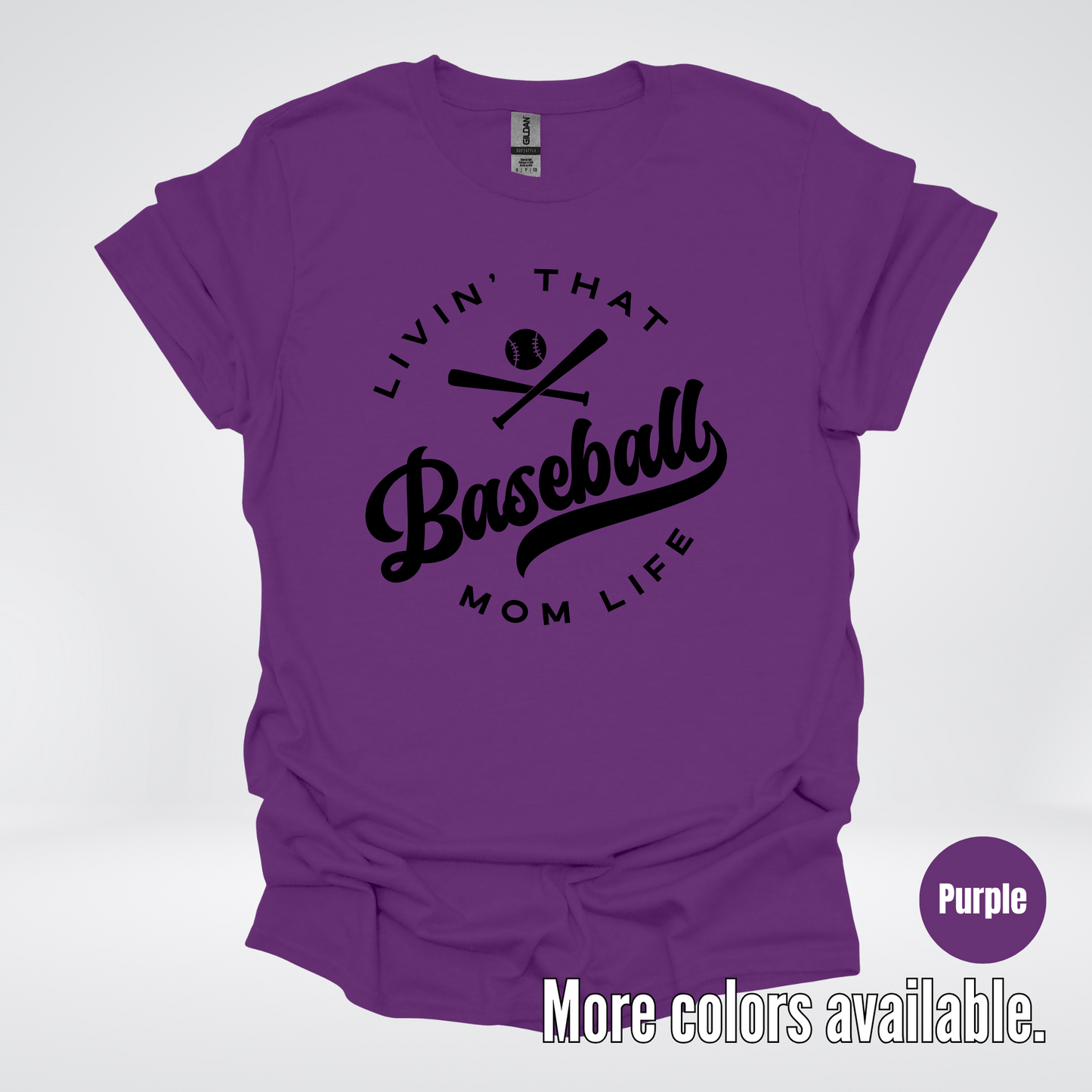 Livin’ That Baseball Mom Life – Black Design - T-Shirt