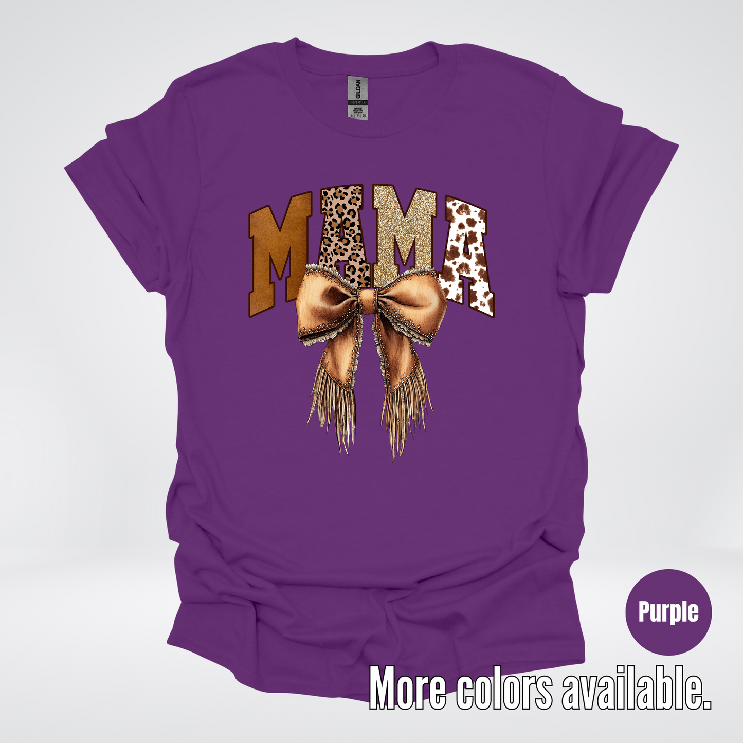 MAMA Western Coquette Leather Bow And Tassels T-Shirt