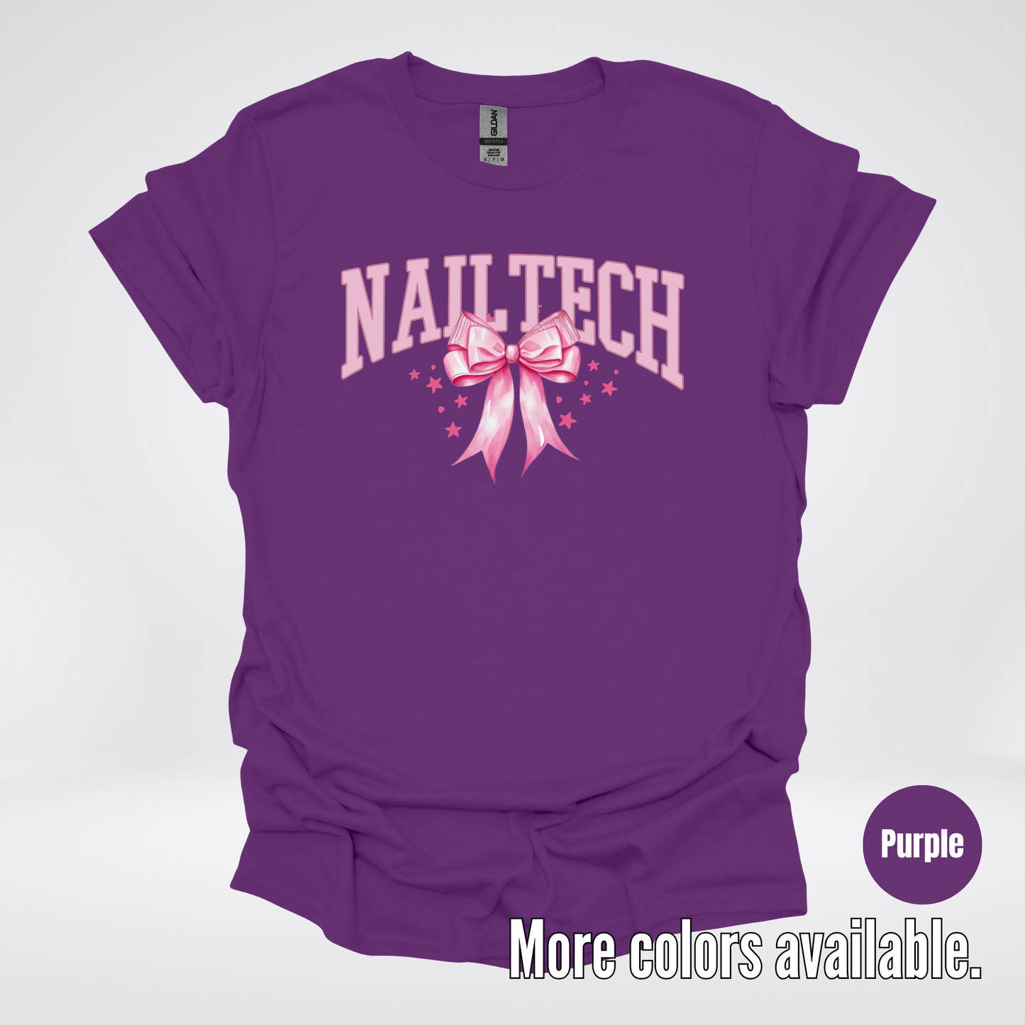 Nail Tech Varsity Pink Coquette T-Shirt