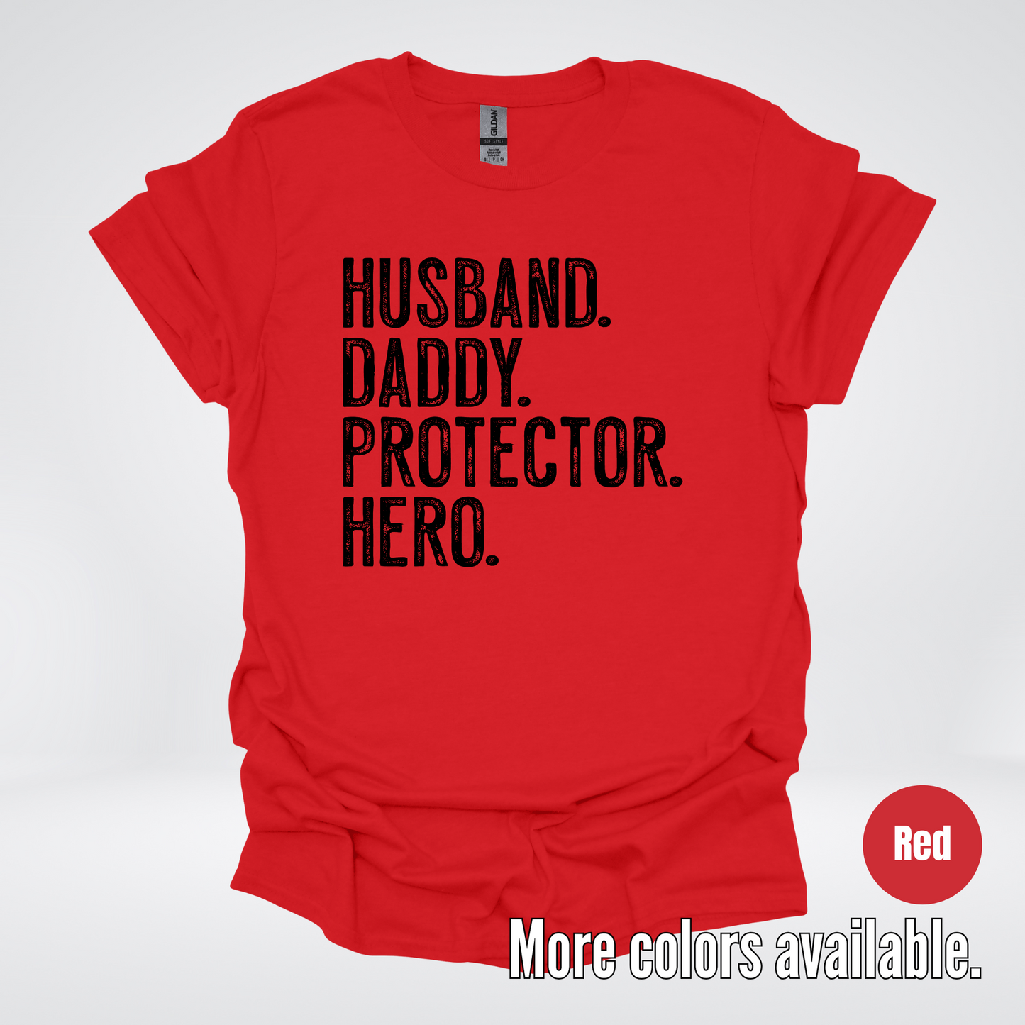 Husband Daddy Protector Hero - Black Design – Father’s Day T-Shirt