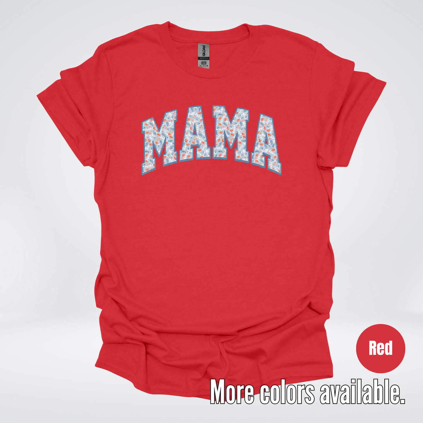 Mama Light Blue Floral T-Shirt