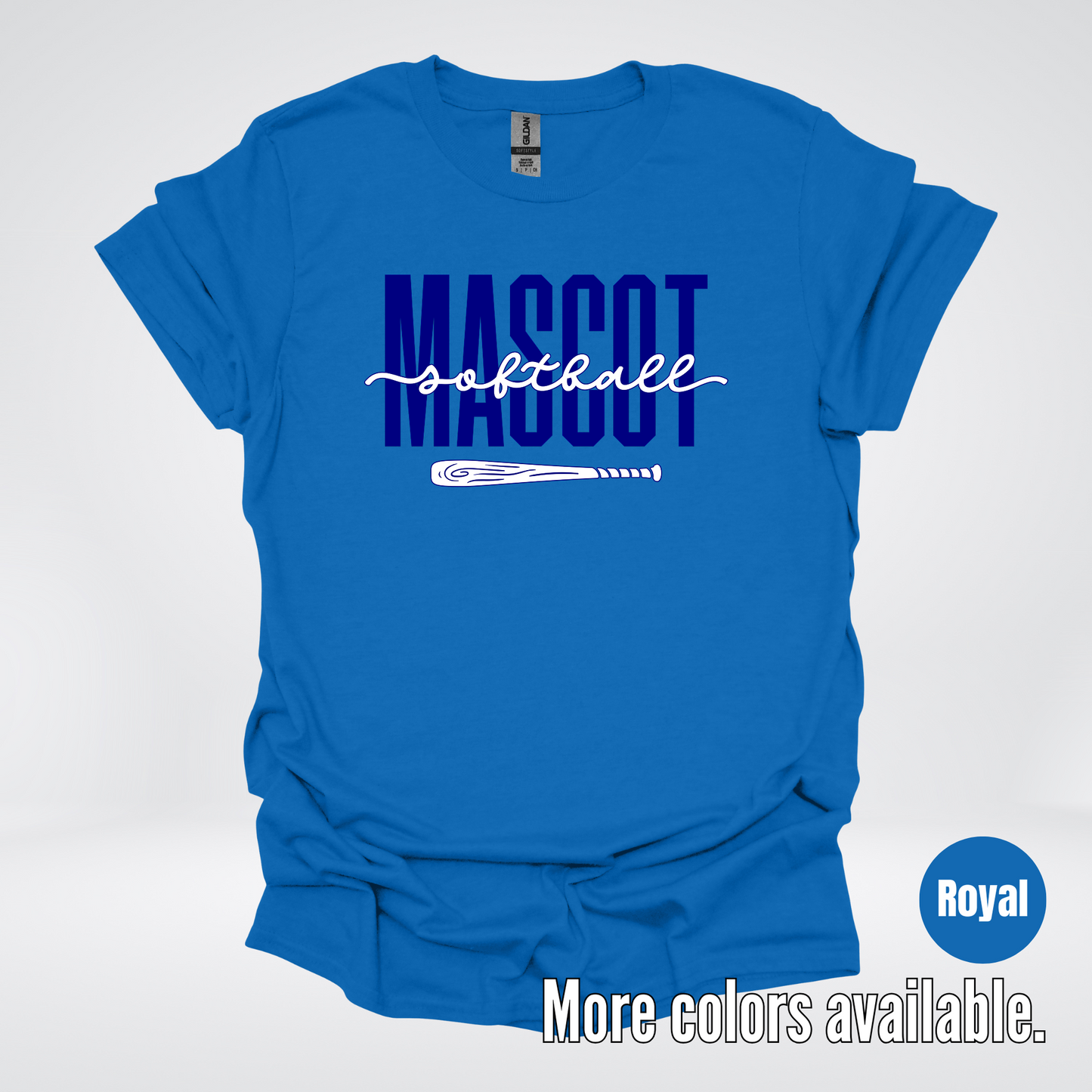 Custom Mascot – Navy - Softball Design 27 T-Shirt