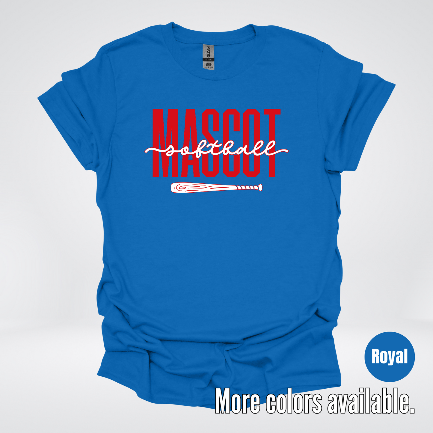 Custom Mascot – Red - Softball Design 28 T-Shirt