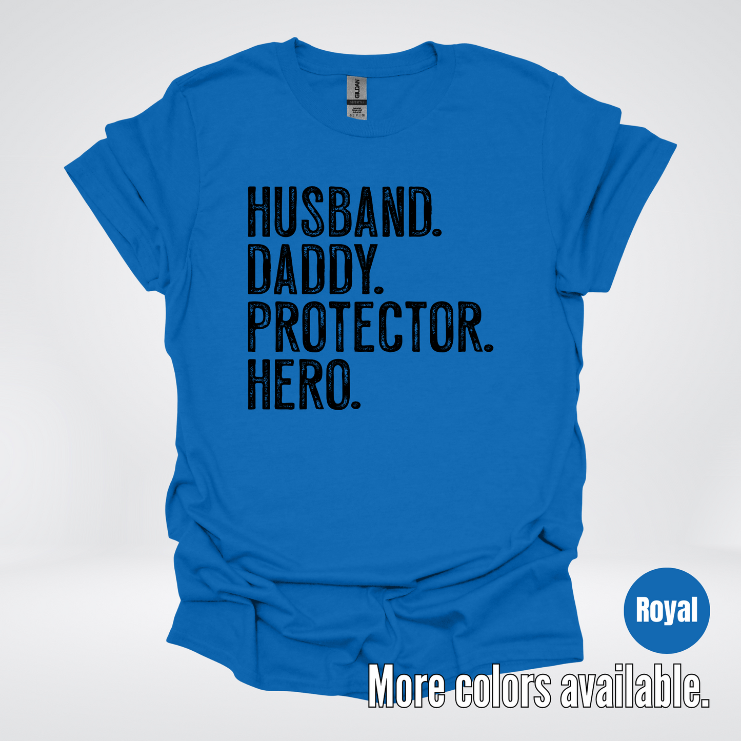 Husband Daddy Protector Hero - Black Design – Father’s Day T-Shirt