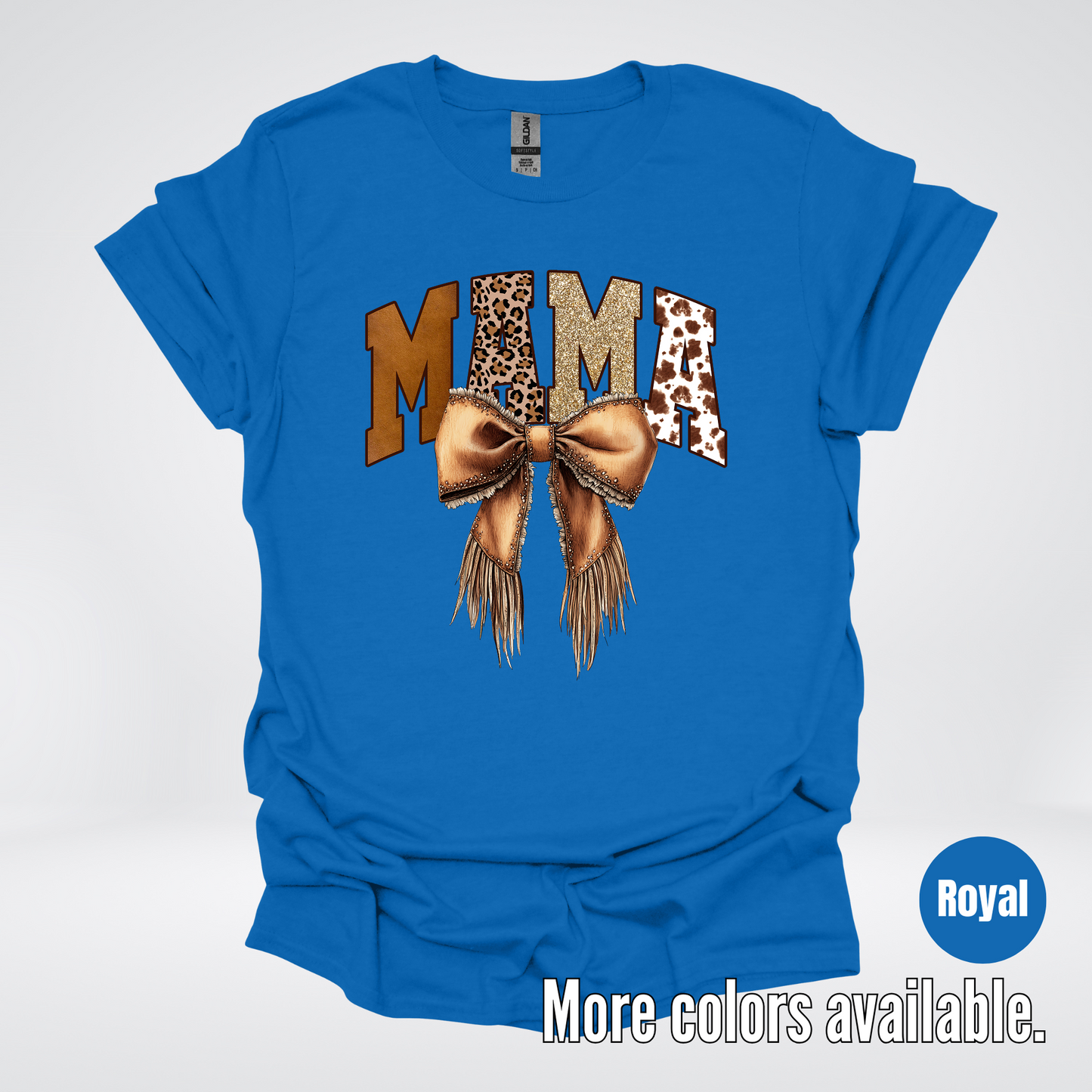 MAMA Western Coquette Leather Bow And Tassels T-Shirt