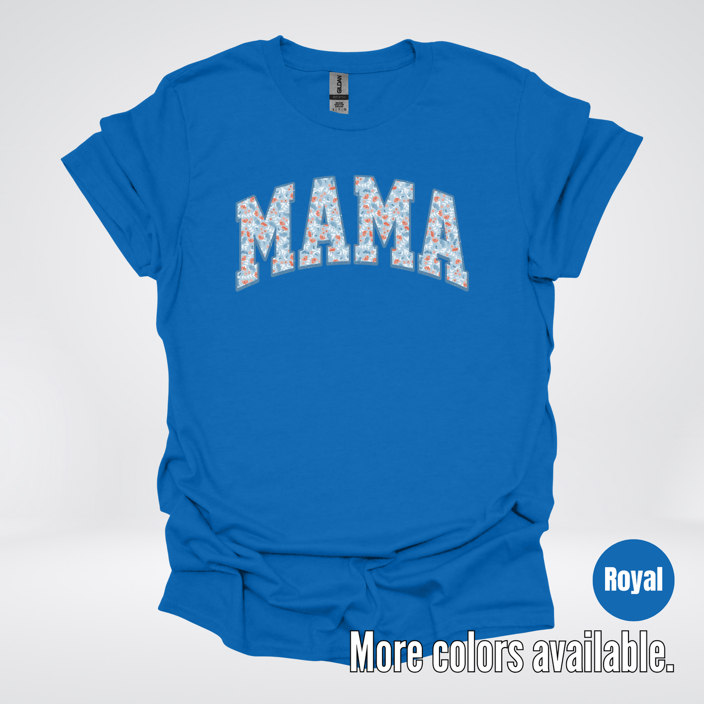 Mama Light Blue Floral T-Shirt