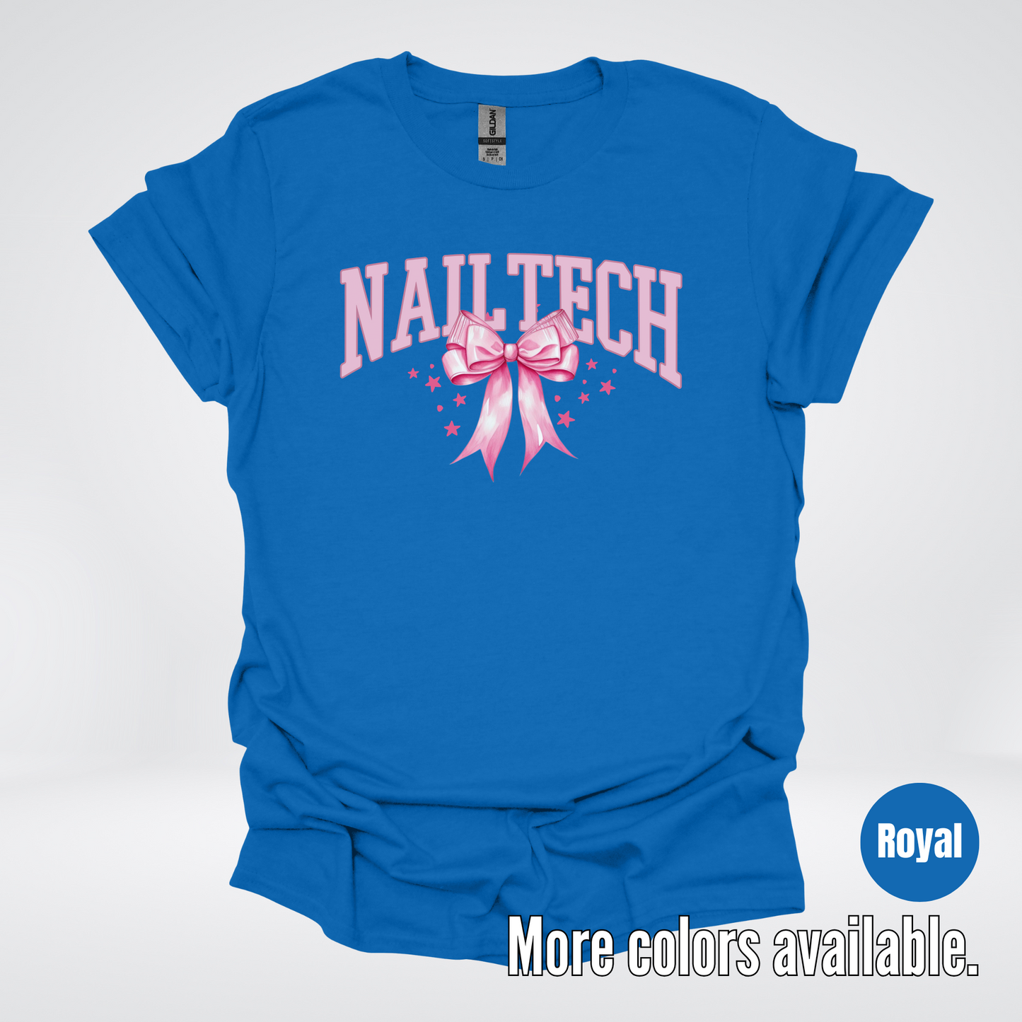 Nail Tech Varsity Pink Coquette T-Shirt