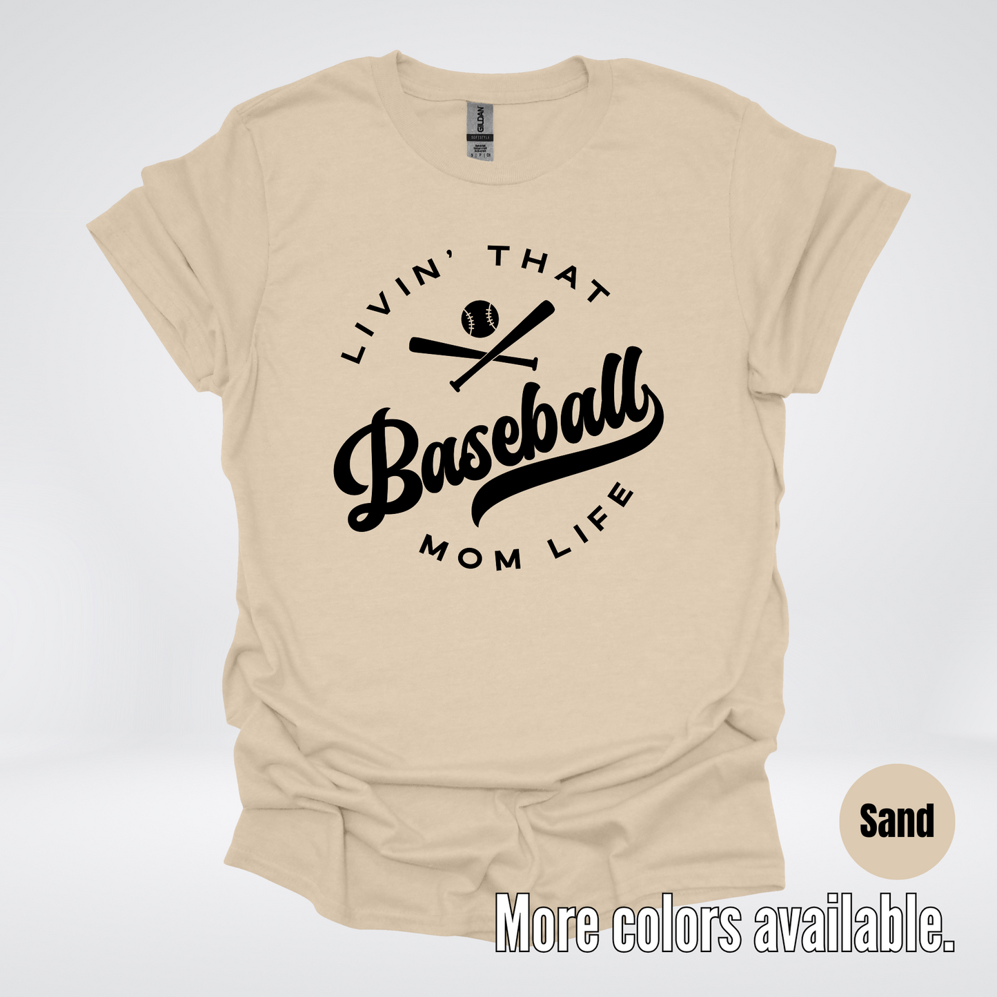 Livin’ That Baseball Mom Life – Black Design - T-Shirt