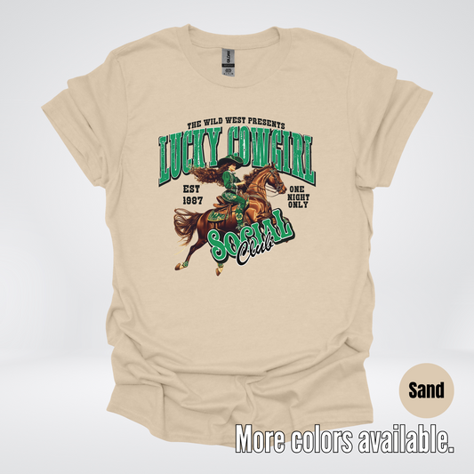 Lucky Cowgirl Social Club Saint Patrick's Day T-Shirt