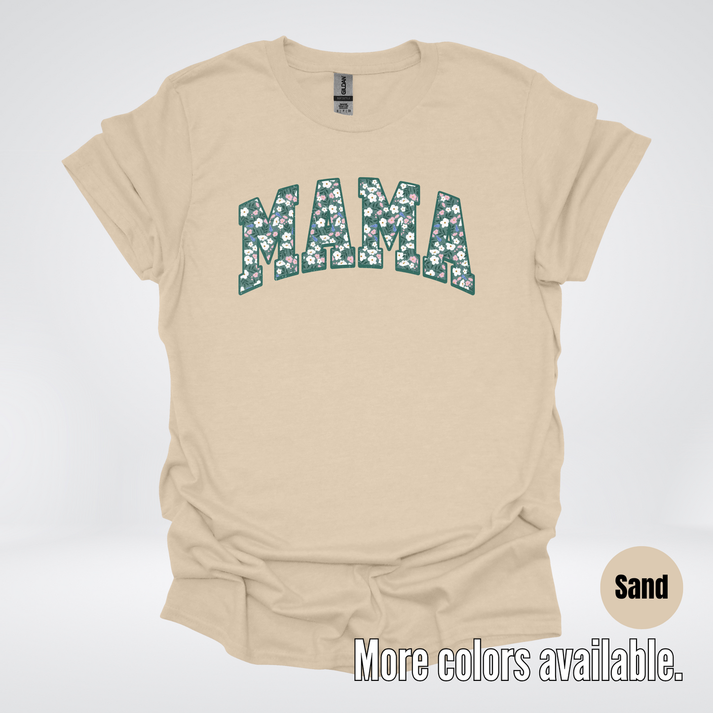 Mama Floral Green T-Shirt