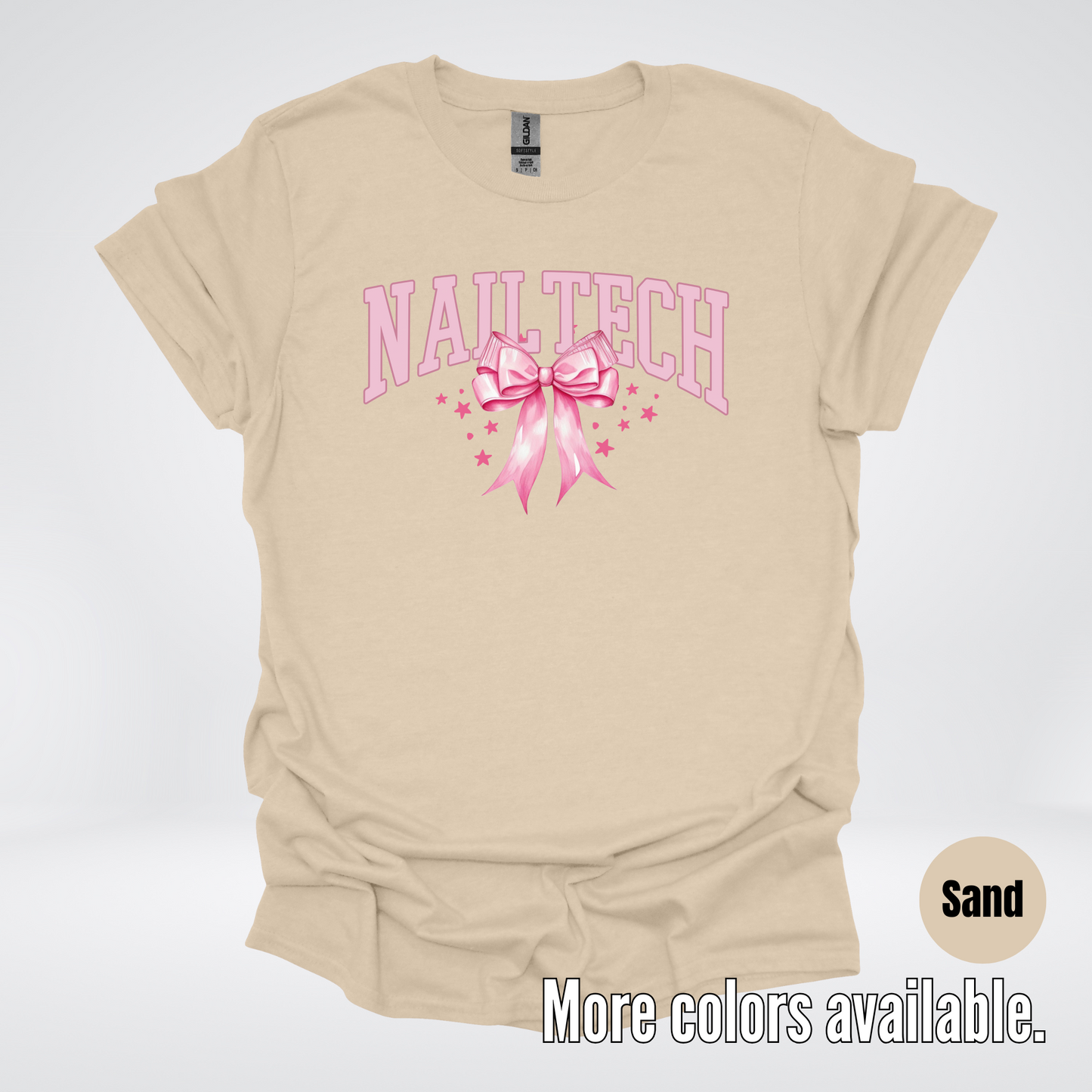 Nail Tech Varsity Pink Coquette T-Shirt