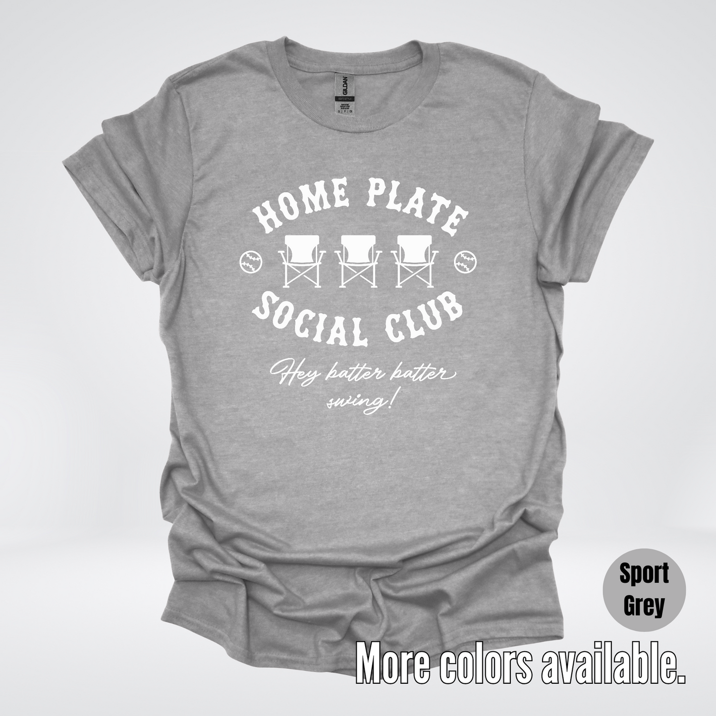 Home Plate Social Club β White Design - Baseball Softball T-Shirt