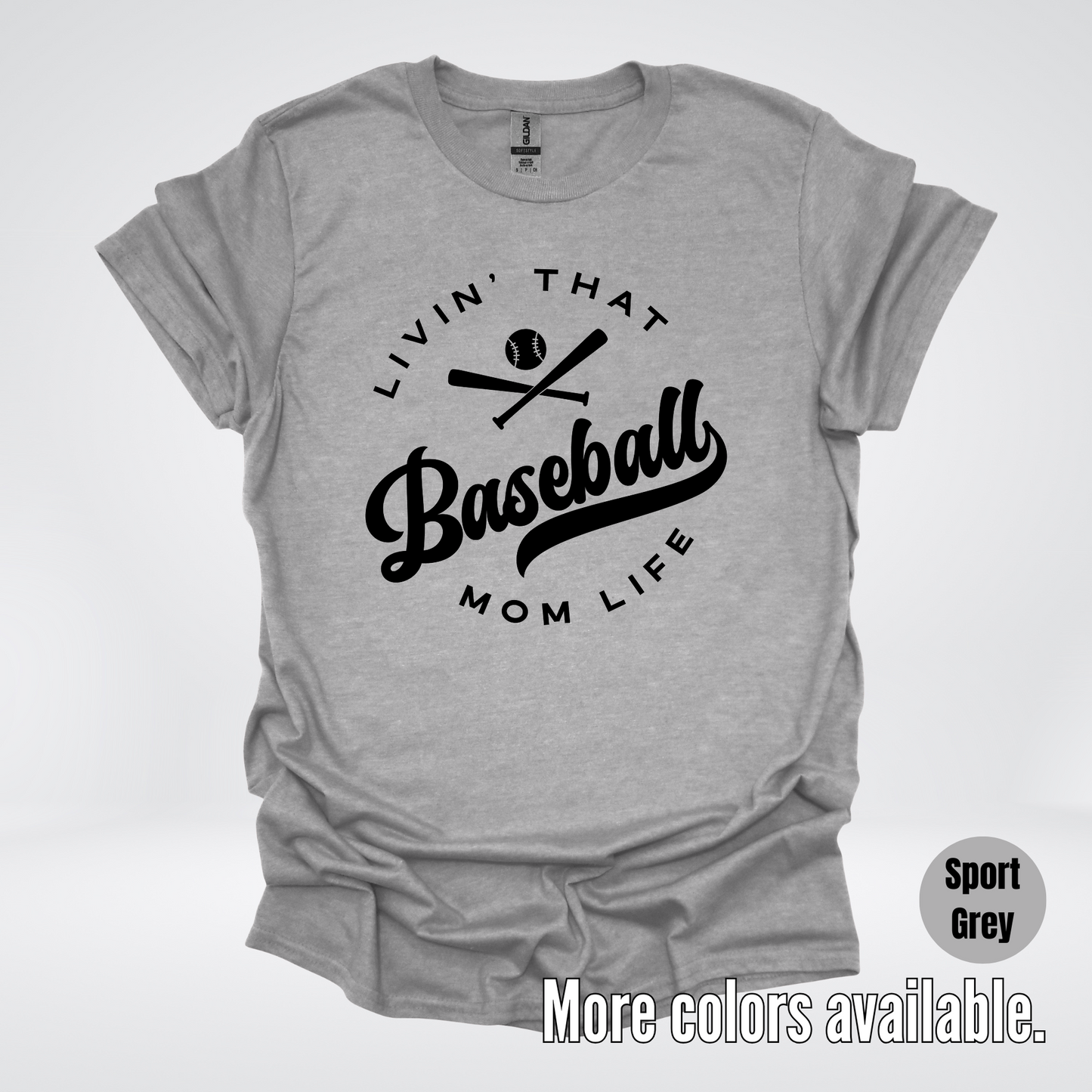 Livin’ That Baseball Mom Life – Black Design - T-Shirt