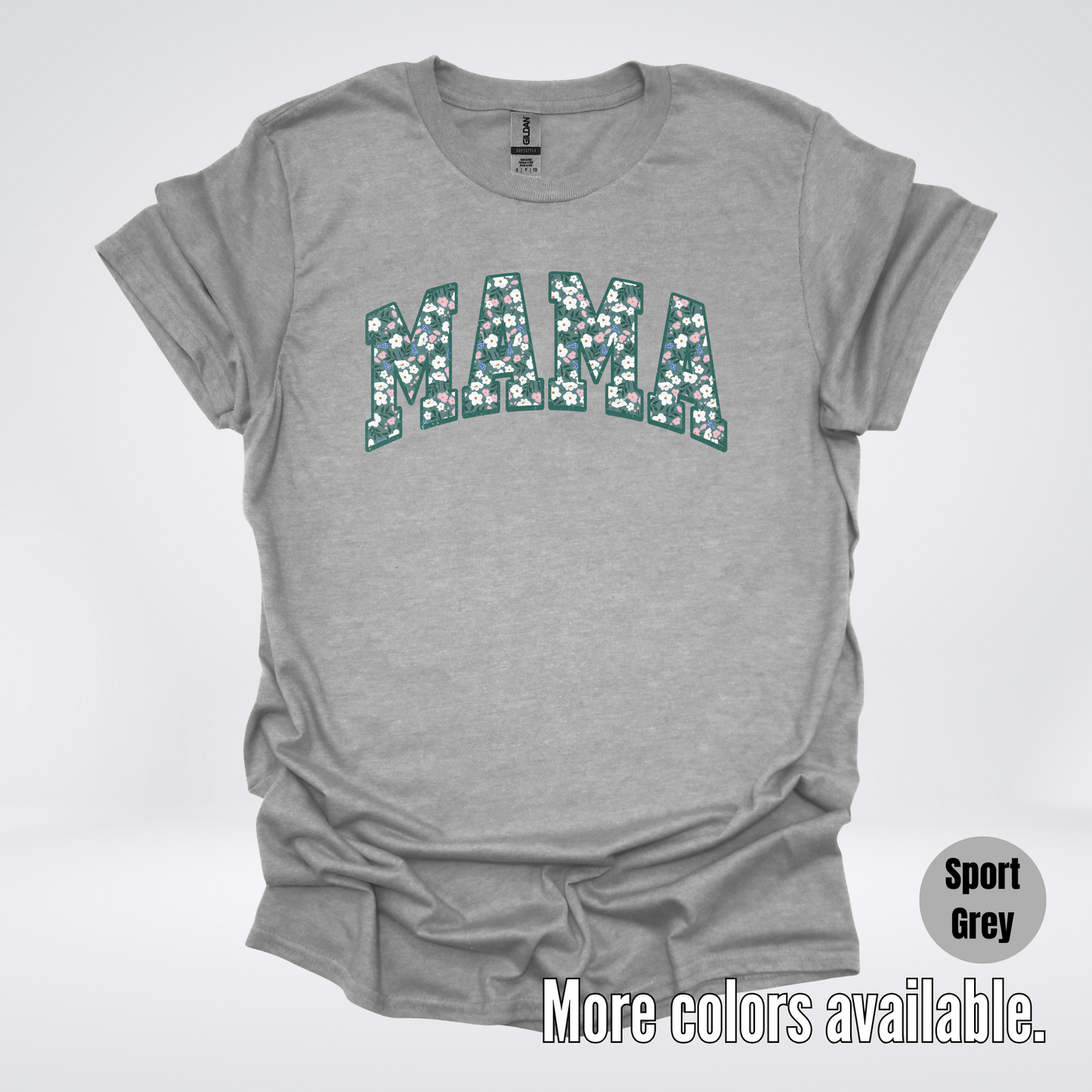 Mama Floral Green T-Shirt