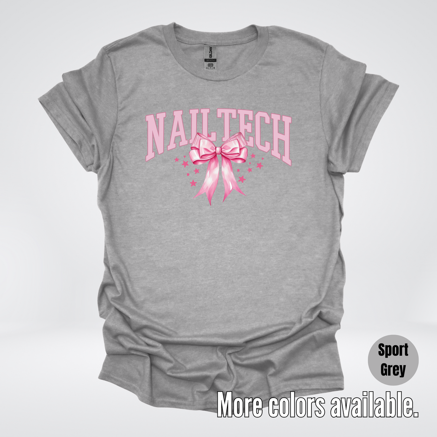 Nail Tech Varsity Pink Coquette T-Shirt