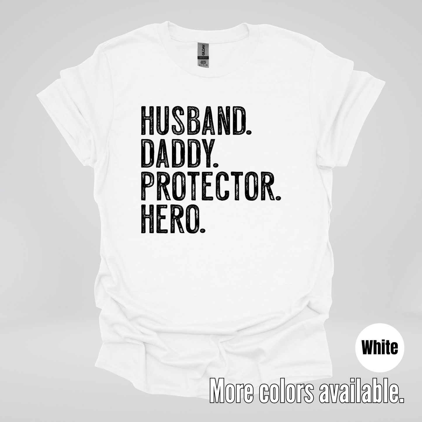 Husband Daddy Protector Hero - Black Design – Father’s Day T-Shirt