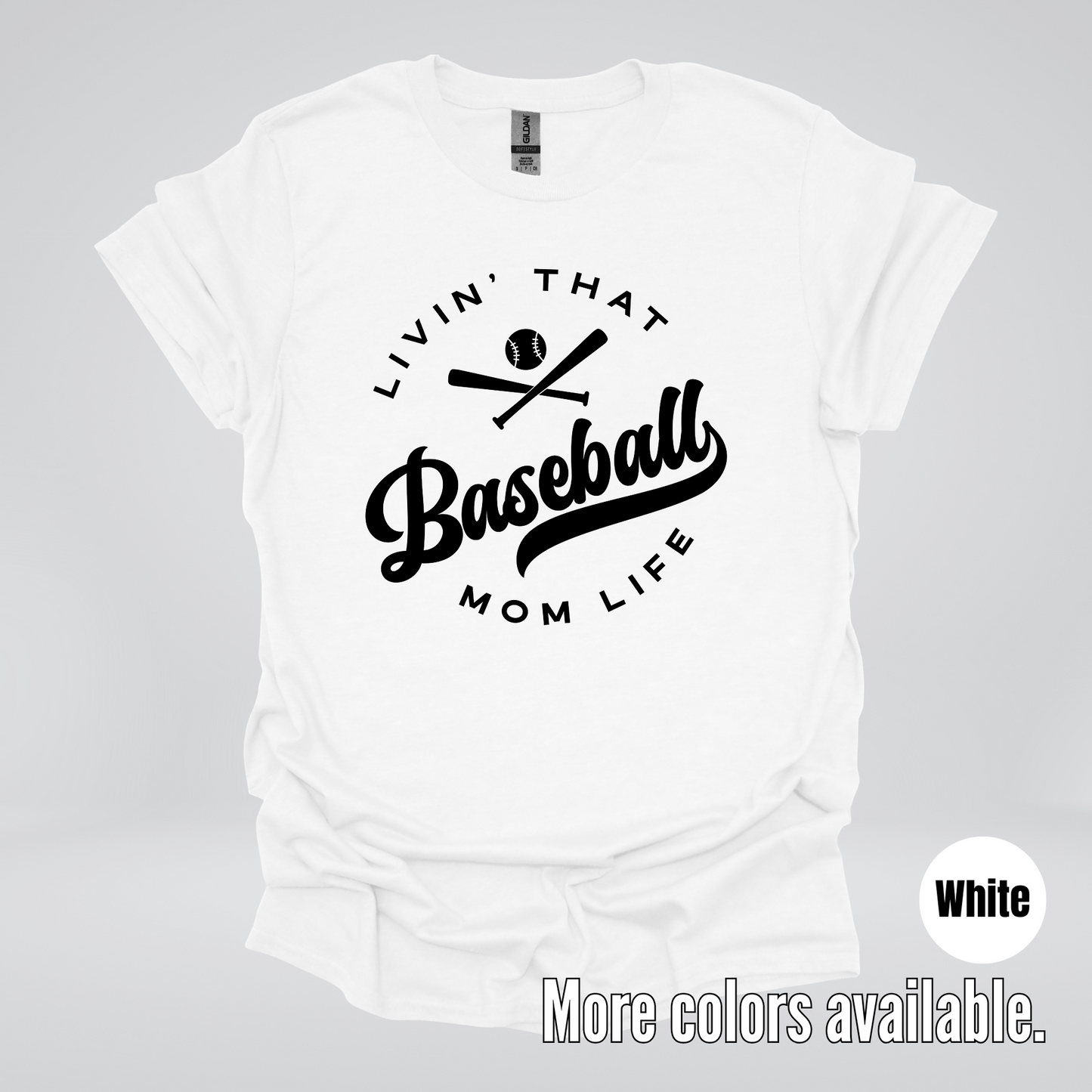 Livin’ That Baseball Mom Life – Black Design - T-Shirt