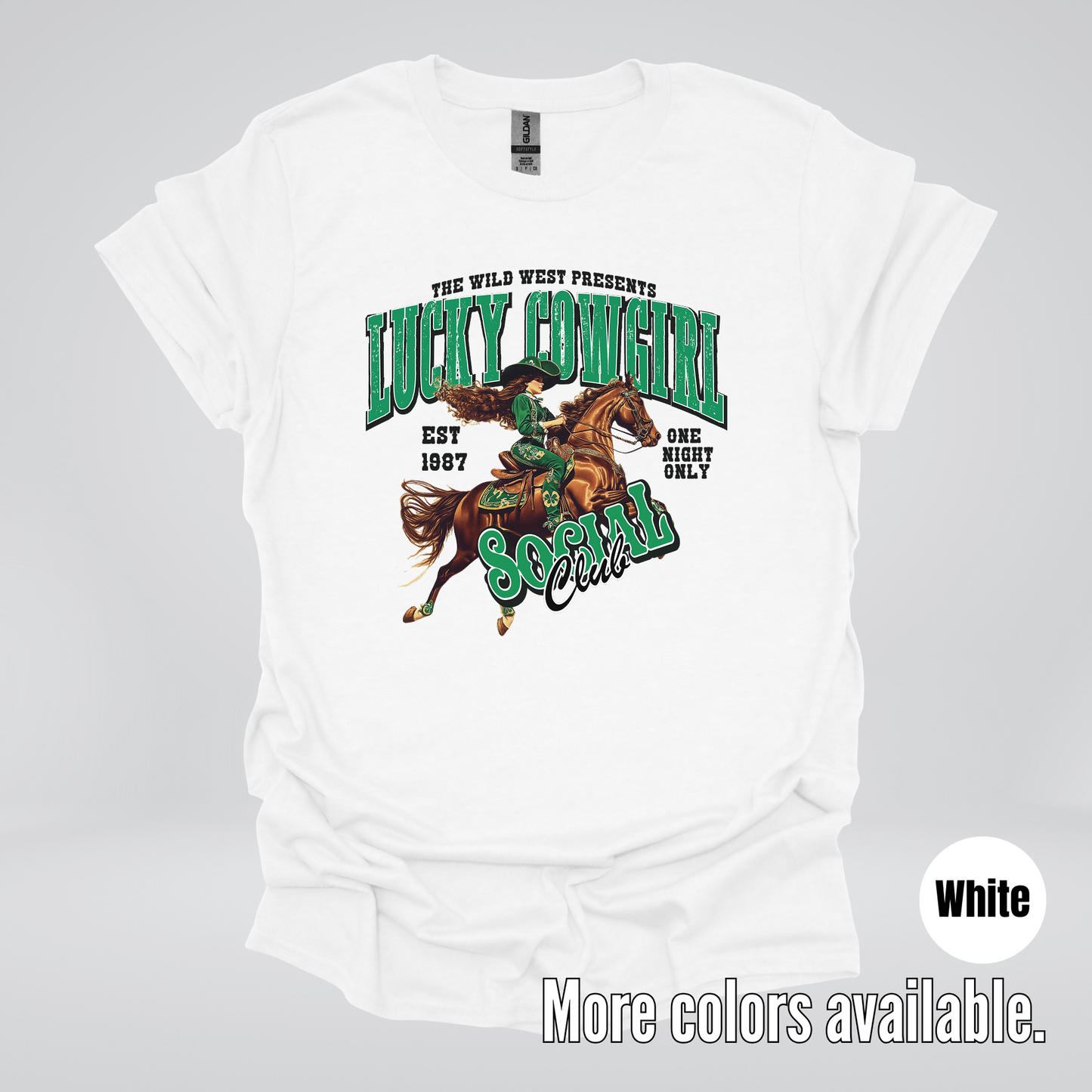 Lucky Cowgirl Social Club Saint Patrick's Day T-Shirt