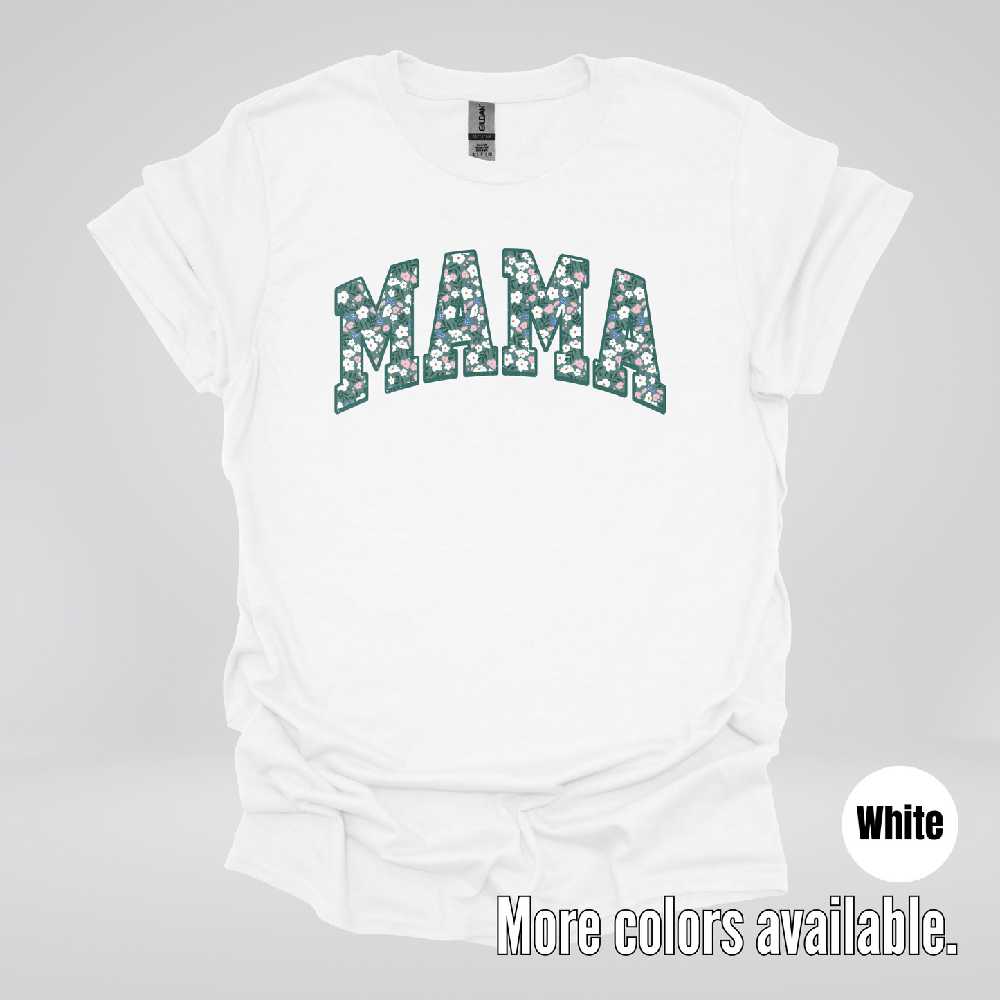 Mama Floral Green T-Shirt