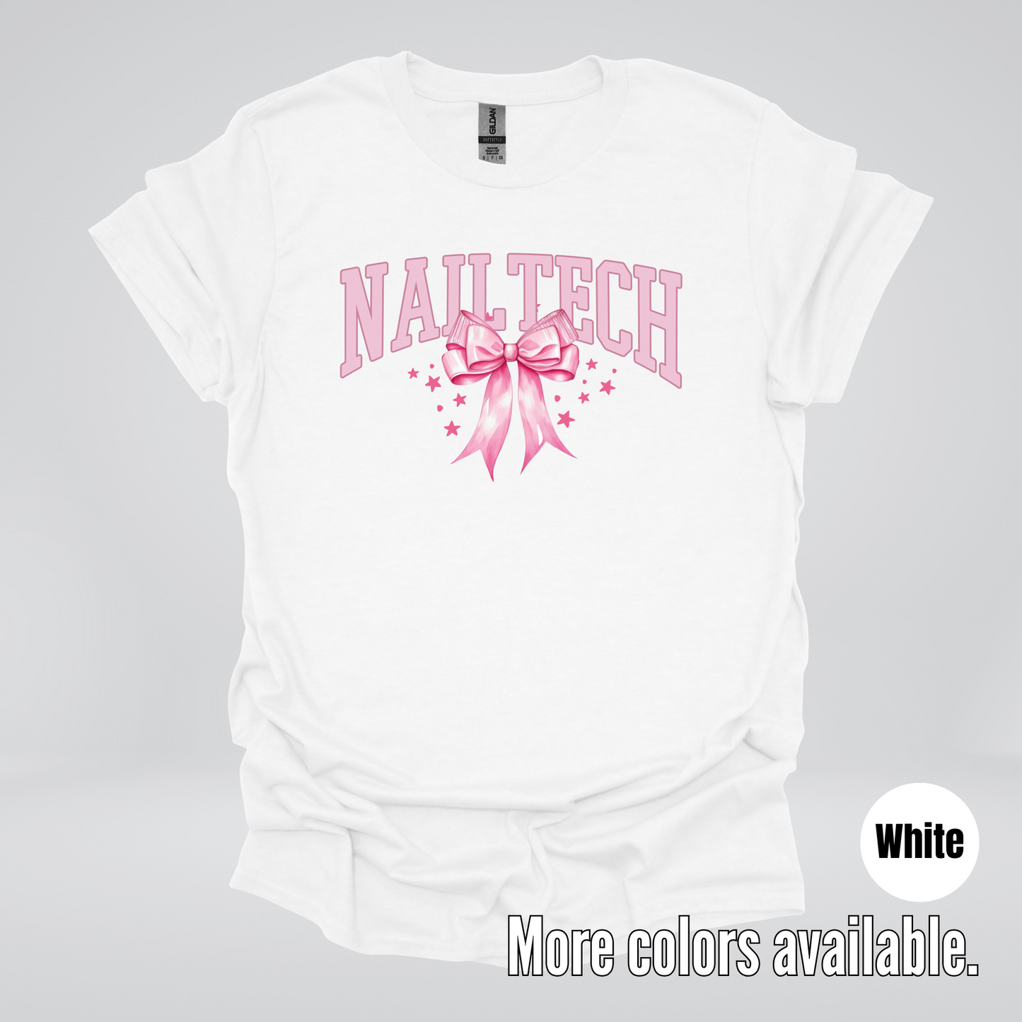Nail Tech Varsity Pink Coquette T-Shirt