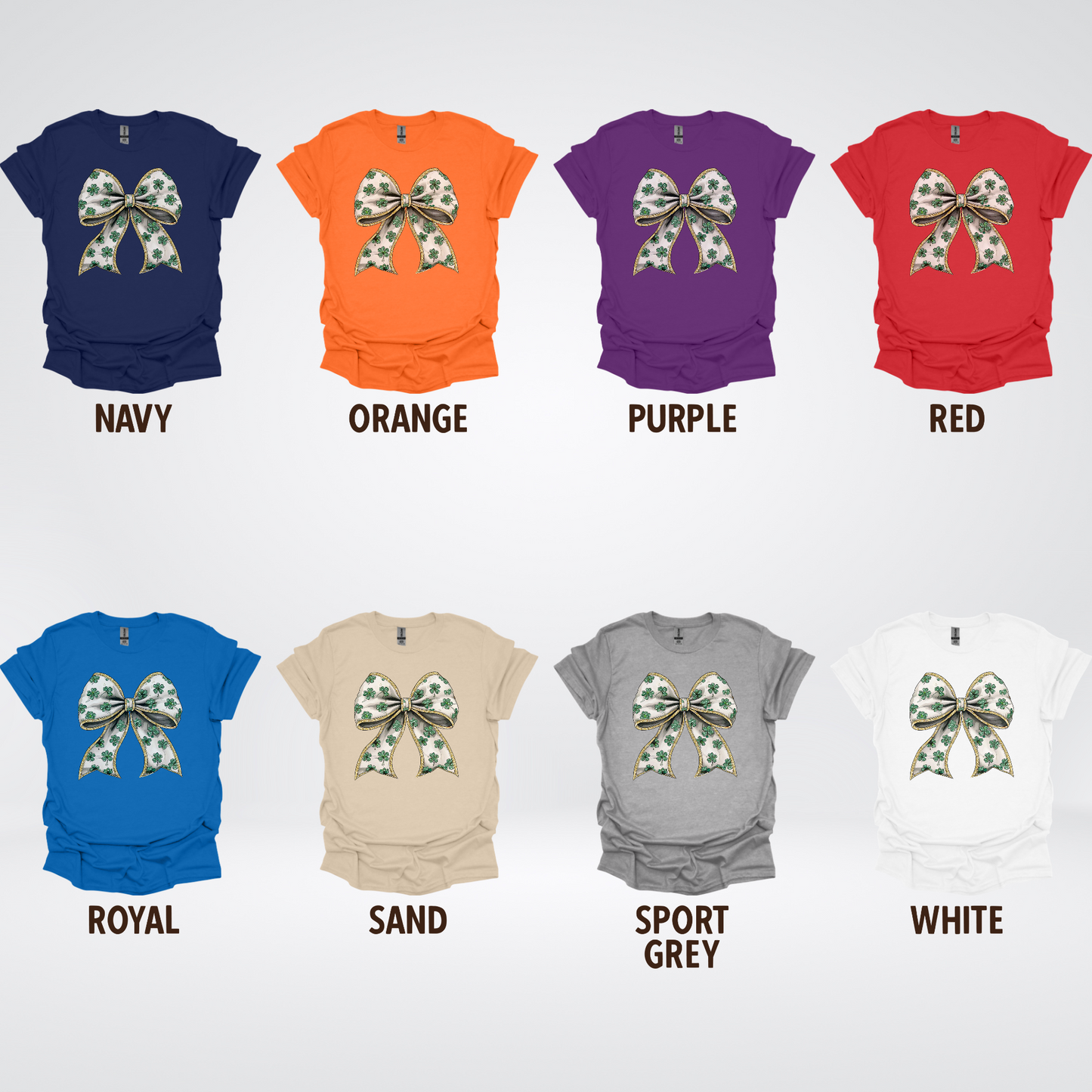 Lucky Clover Green Coquette Glitter Bow – Saint Patrick’s Day T-Shirt