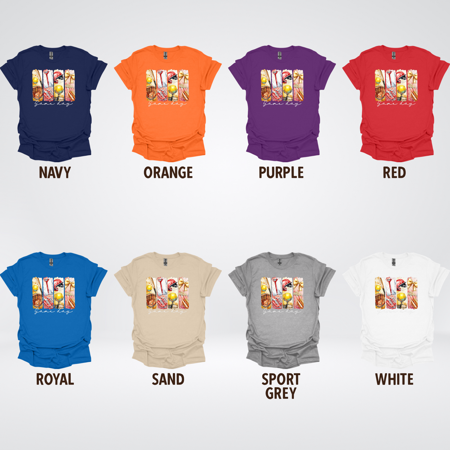 Game Day Coquette Brushstroke Softball T-Shirt