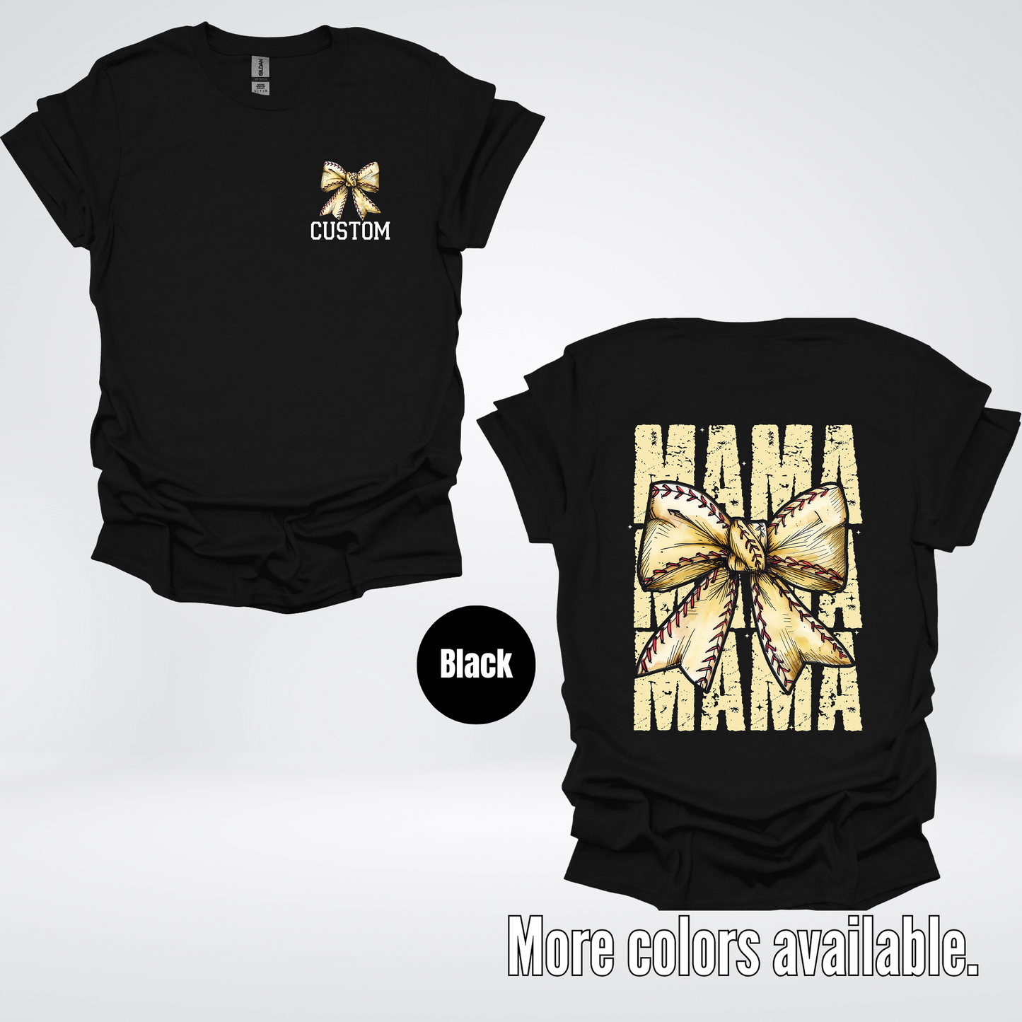 Custom Name Baseball Softball Mama Coquette T-Shirt