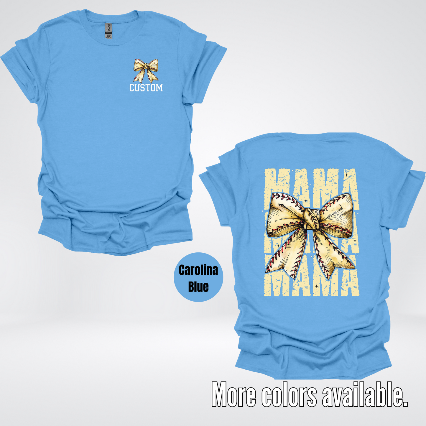 Custom Name Baseball Softball Mama Coquette T-Shirt