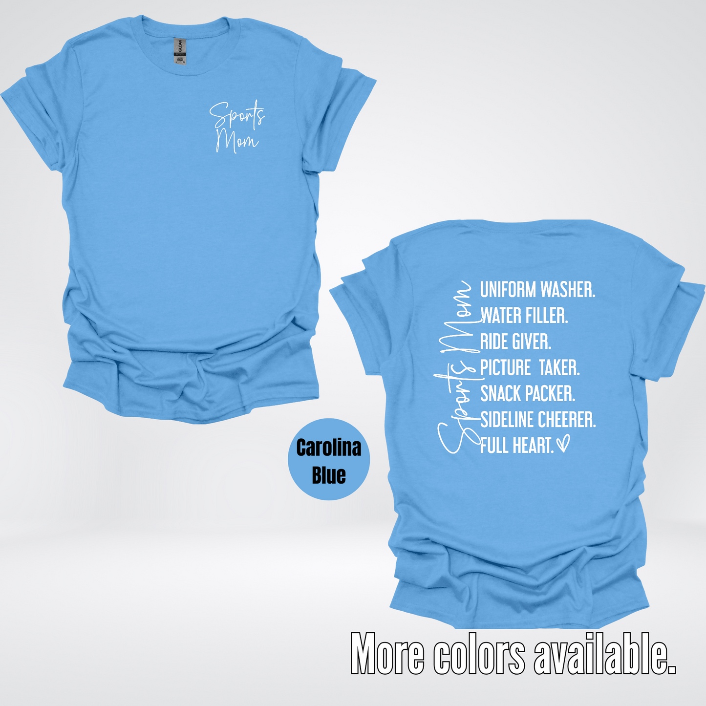 Sports Mom Uniform Washer Water Filler Sideline Cheerer T-Shirt