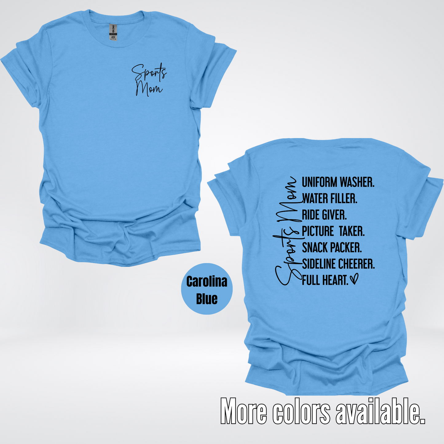 Sports Mom Uniform Washer Sideline Cheerer - Black Design - T-Shirt