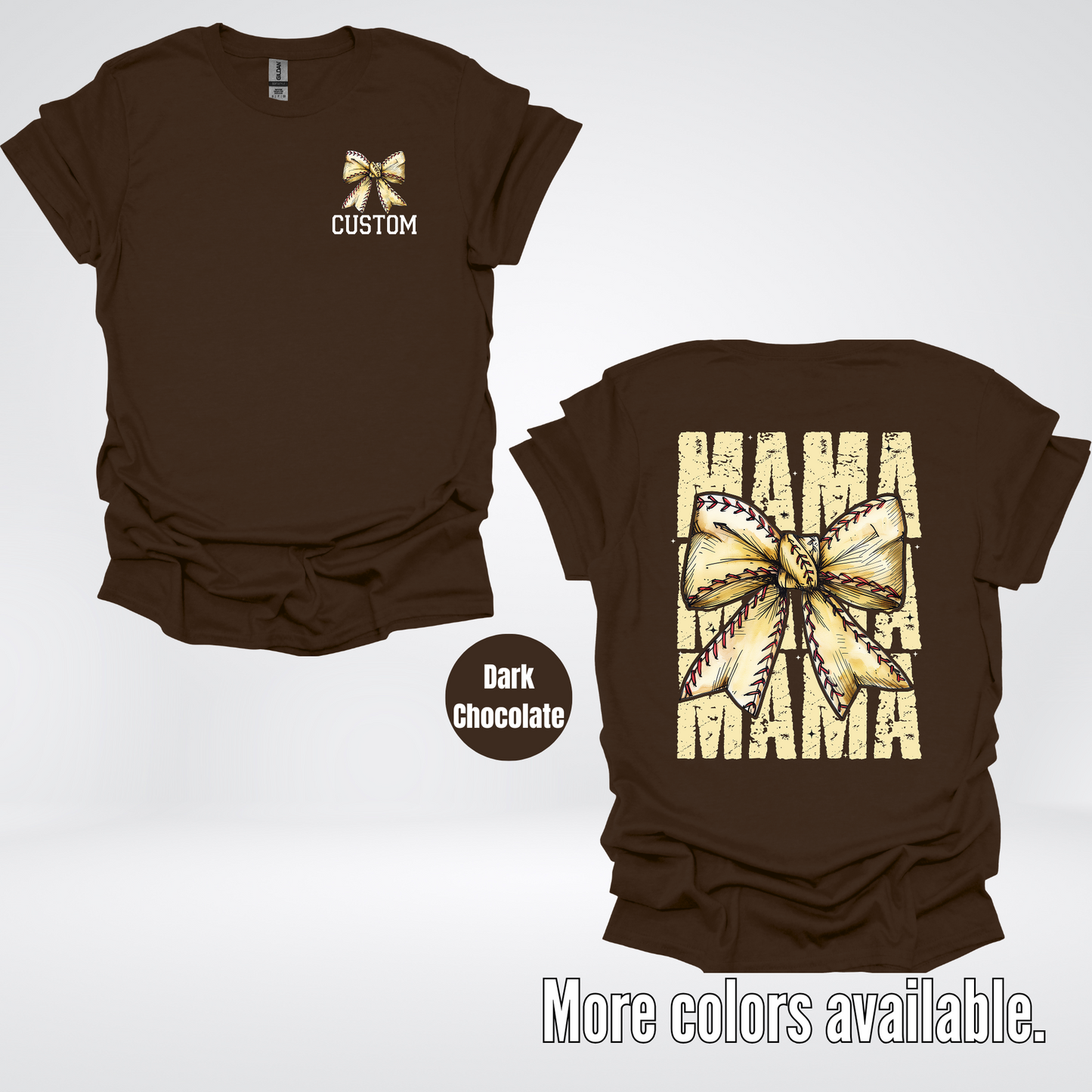 Custom Name Baseball Softball Mama Coquette T-Shirt
