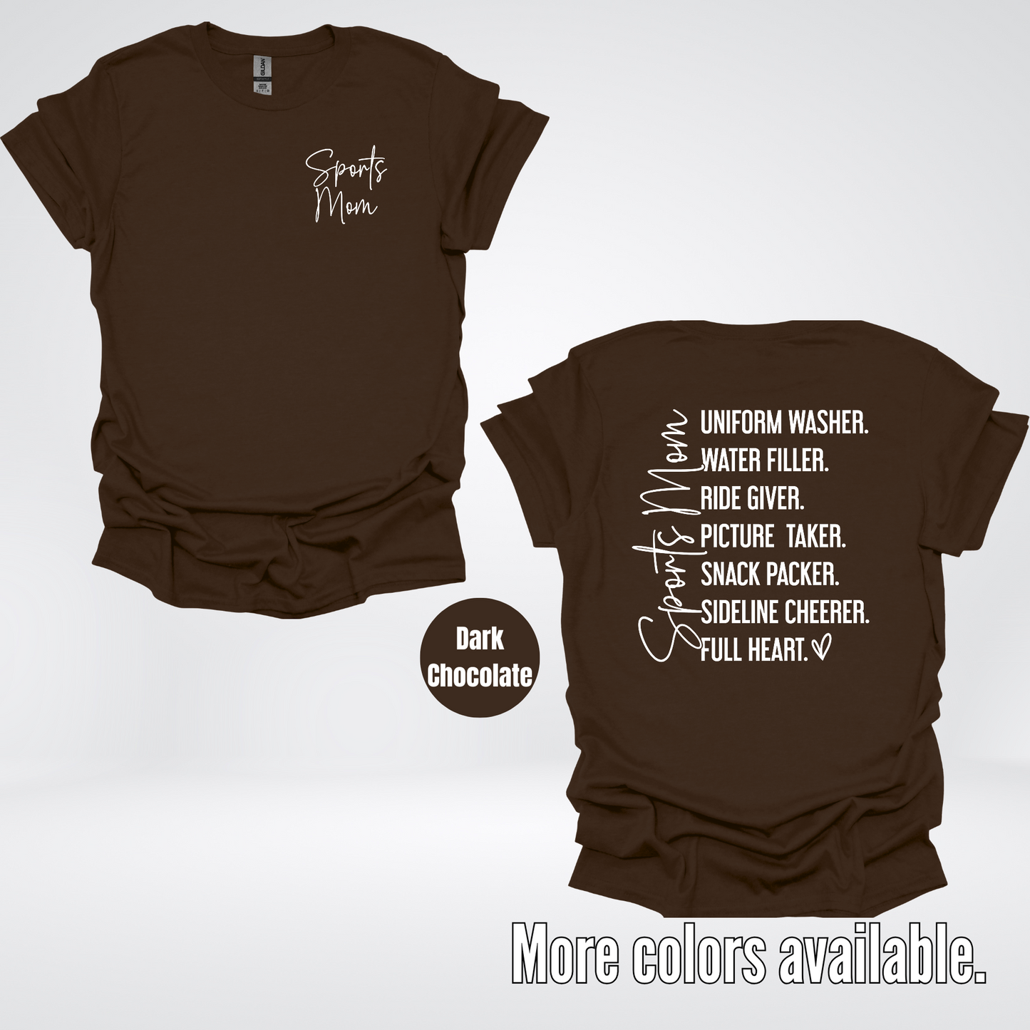 Sports Mom Uniform Washer Water Filler Sideline Cheerer T-Shirt