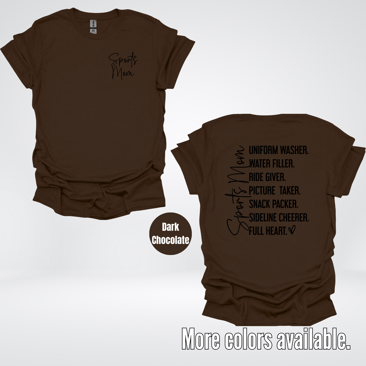 Sports Mom Uniform Washer Sideline Cheerer - Black Design - T-Shirt
