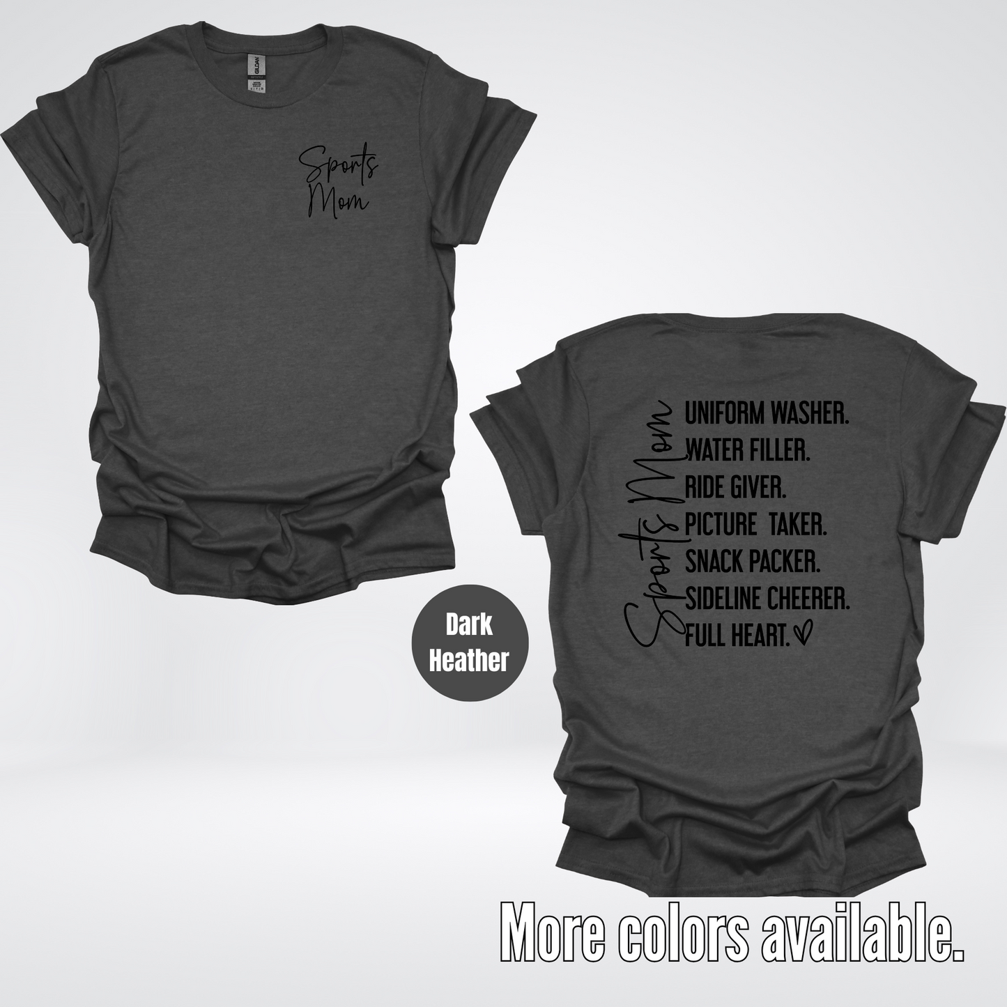 Sports Mom Uniform Washer Sideline Cheerer - Black Design - T-Shirt