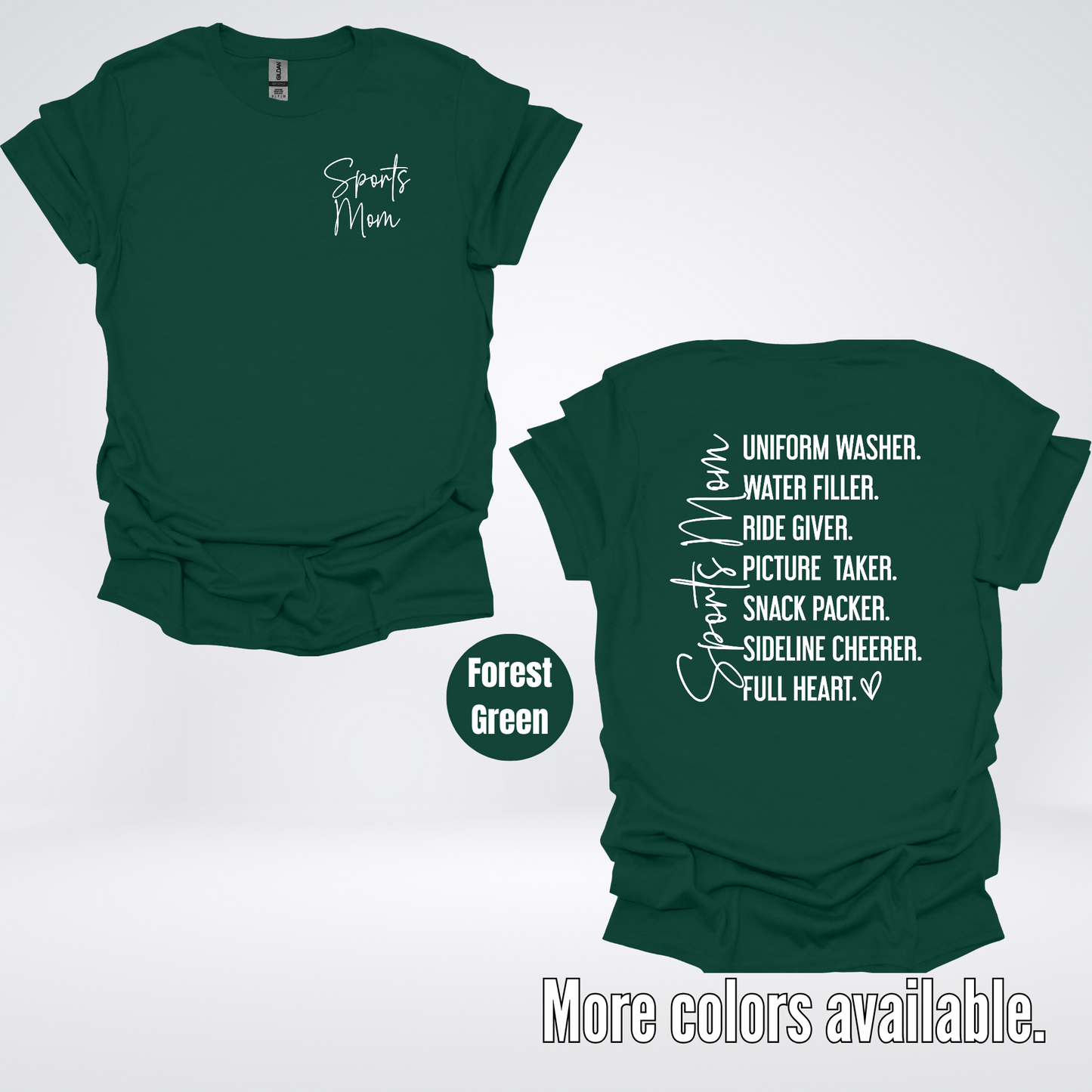 Sports Mom Uniform Washer Water Filler Sideline Cheerer T-Shirt