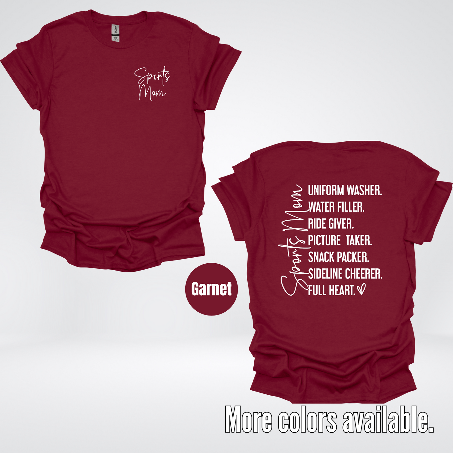 Sports Mom Uniform Washer Water Filler Sideline Cheerer T-Shirt