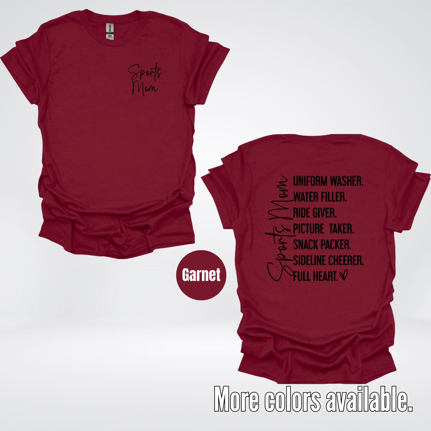 Sports Mom Uniform Washer Sideline Cheerer - Black Design - T-Shirt