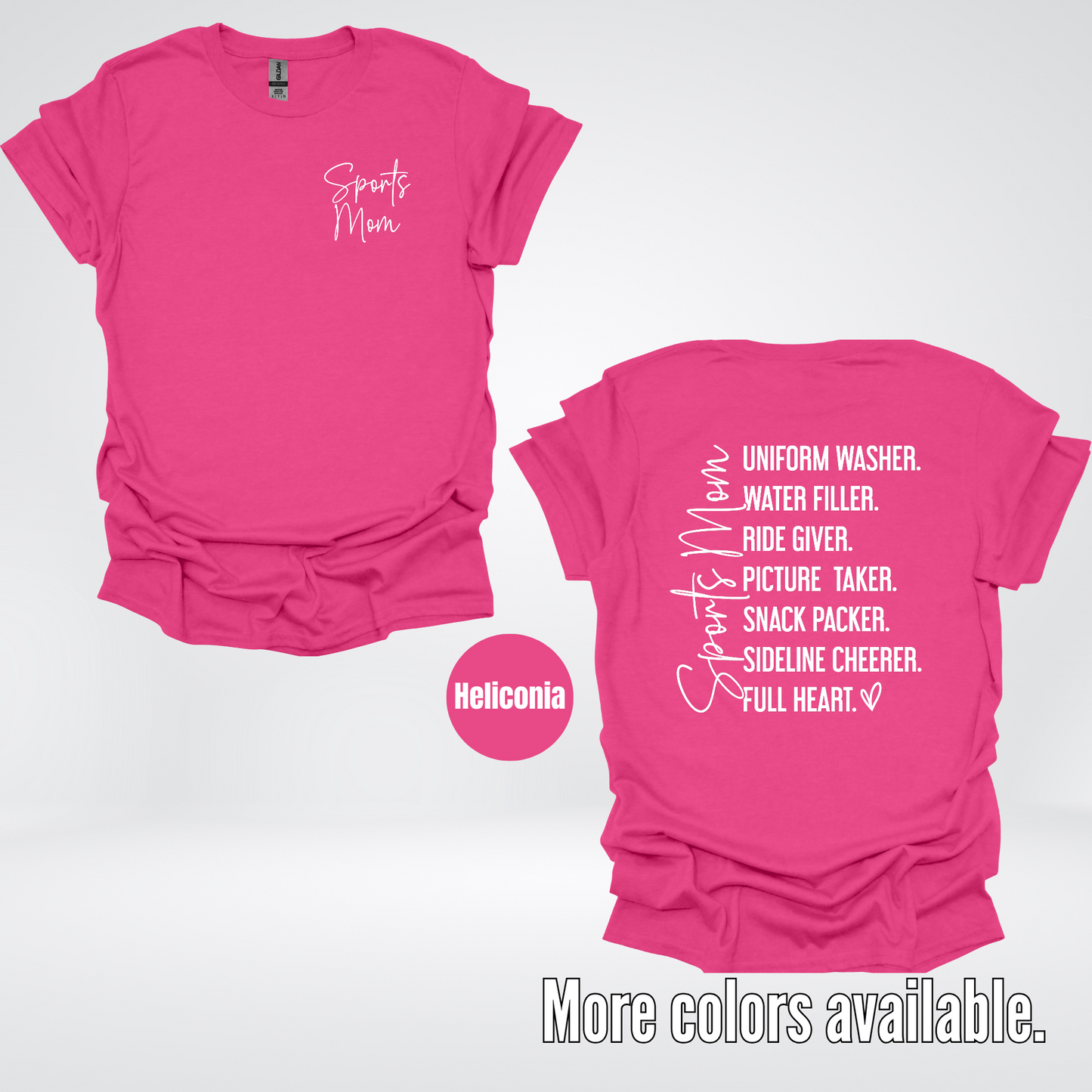 Sports Mom Uniform Washer Water Filler Sideline Cheerer T-Shirt