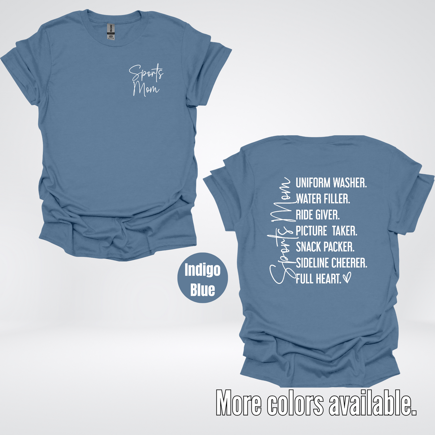 Sports Mom Uniform Washer Water Filler Sideline Cheerer T-Shirt