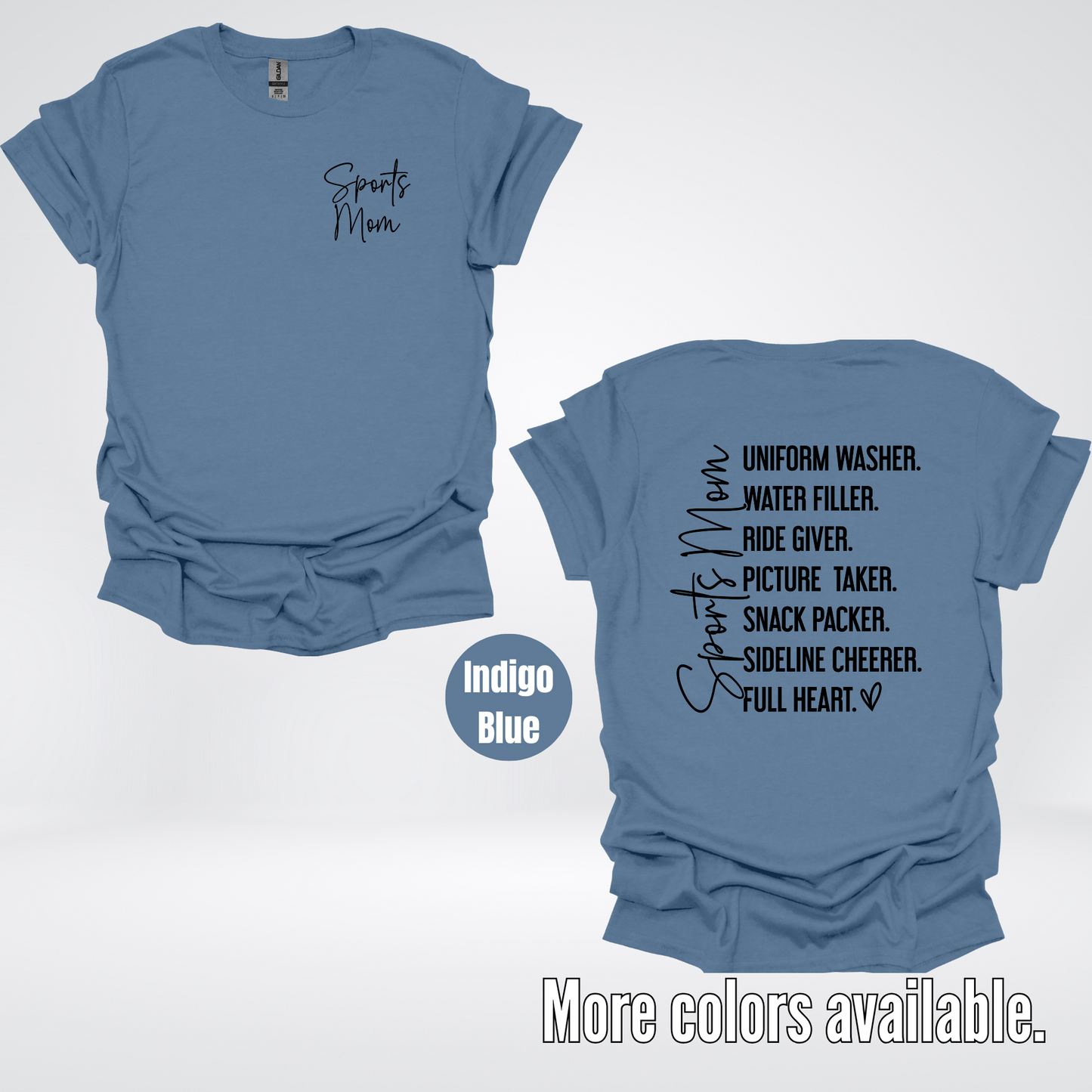Sports Mom Uniform Washer Sideline Cheerer - Black Design - T-Shirt